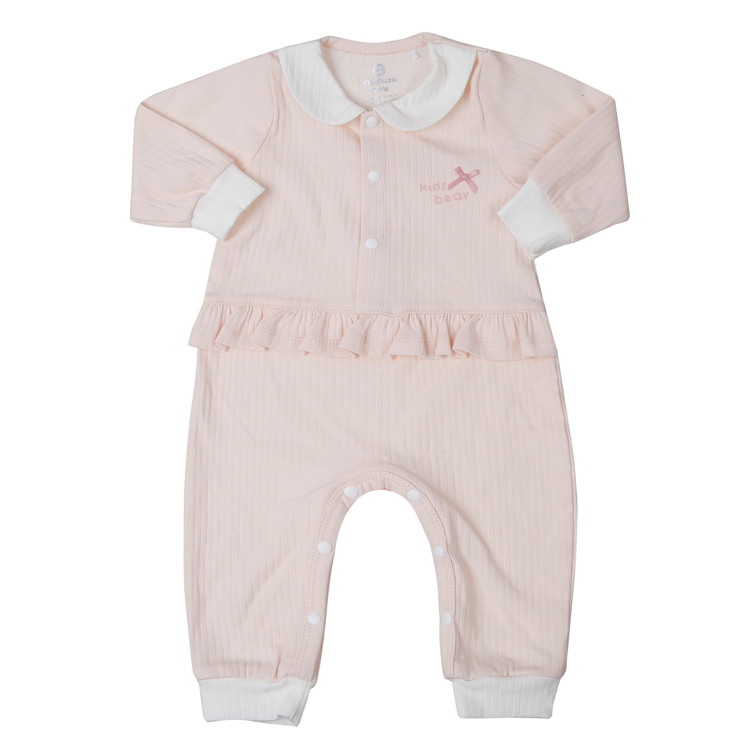 Bộ body dài KidsPlaza kẻ tăm ND25T (Hồng cam) hình 1