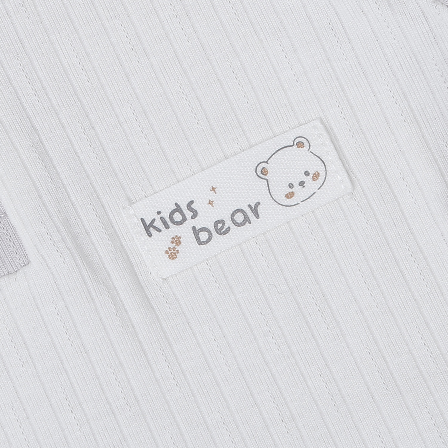 Bộ body dài tay KidsPlaza kẻ tăm ND25T (Trắng ghi)