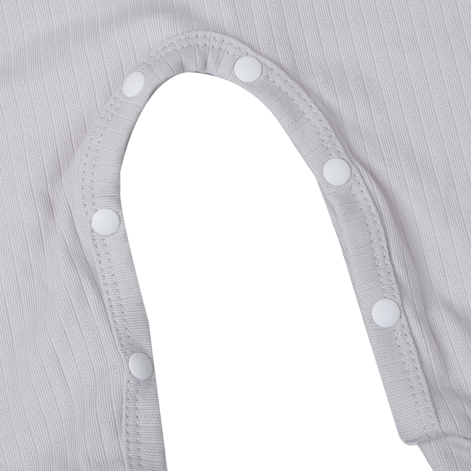 Bộ body dài tay KidsPlaza kẻ tăm ND25T (Trắng ghi)