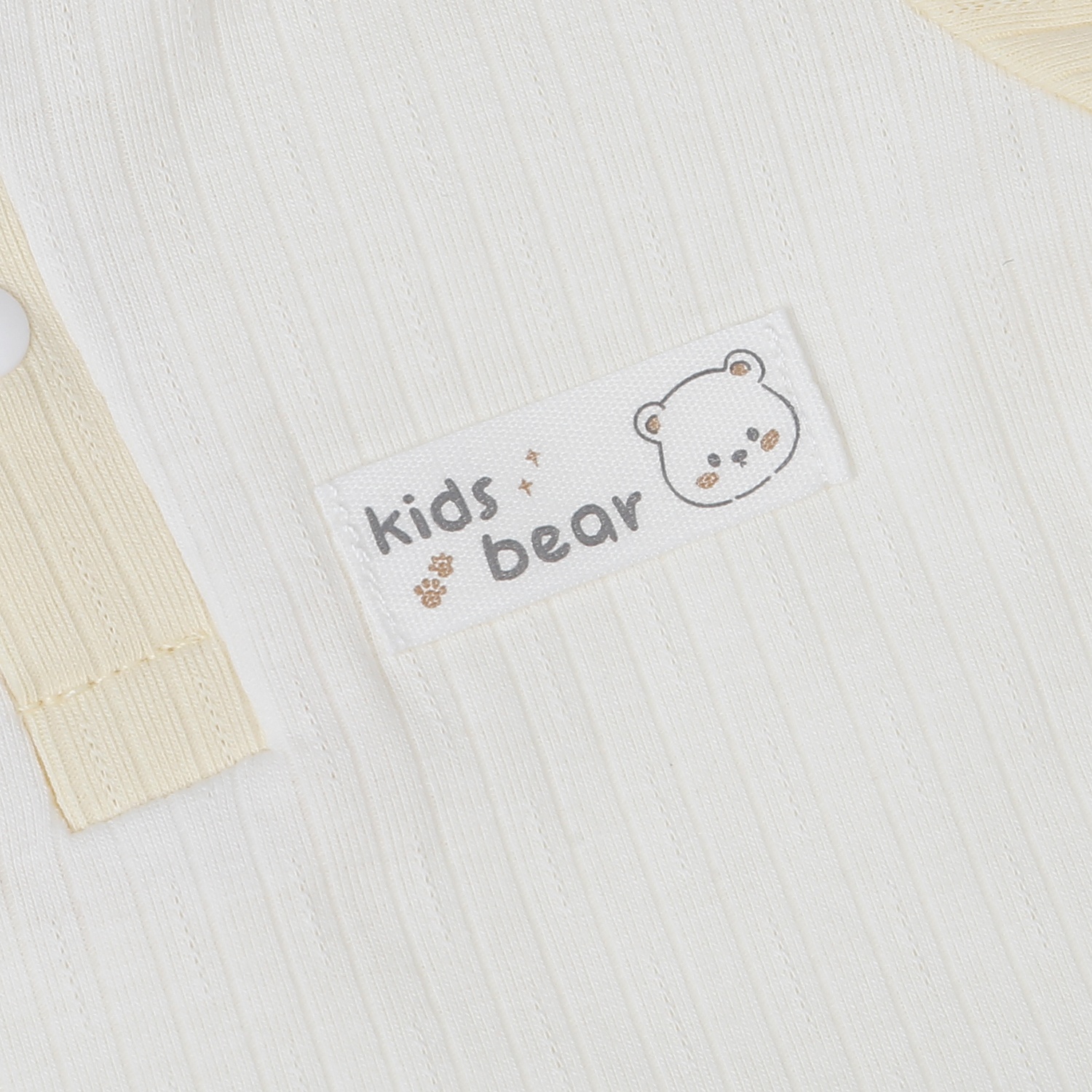 Bộ body dài tay KidsPlaza kẻ tăm ND25T (Trắng vàng)