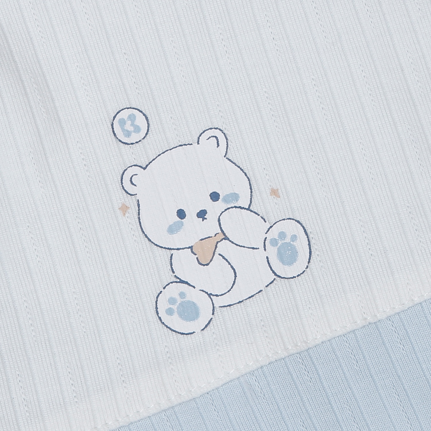 Bộ body dài tay KidsPlaza kẻ tăm ND25T (Trắng xanh)