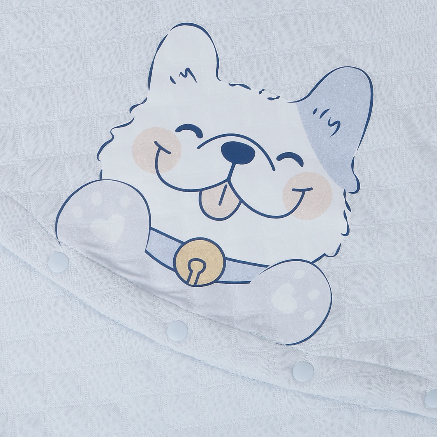 Bộ body dài tay trần bông cài lệch KidsPlaza M25D (Xanh)