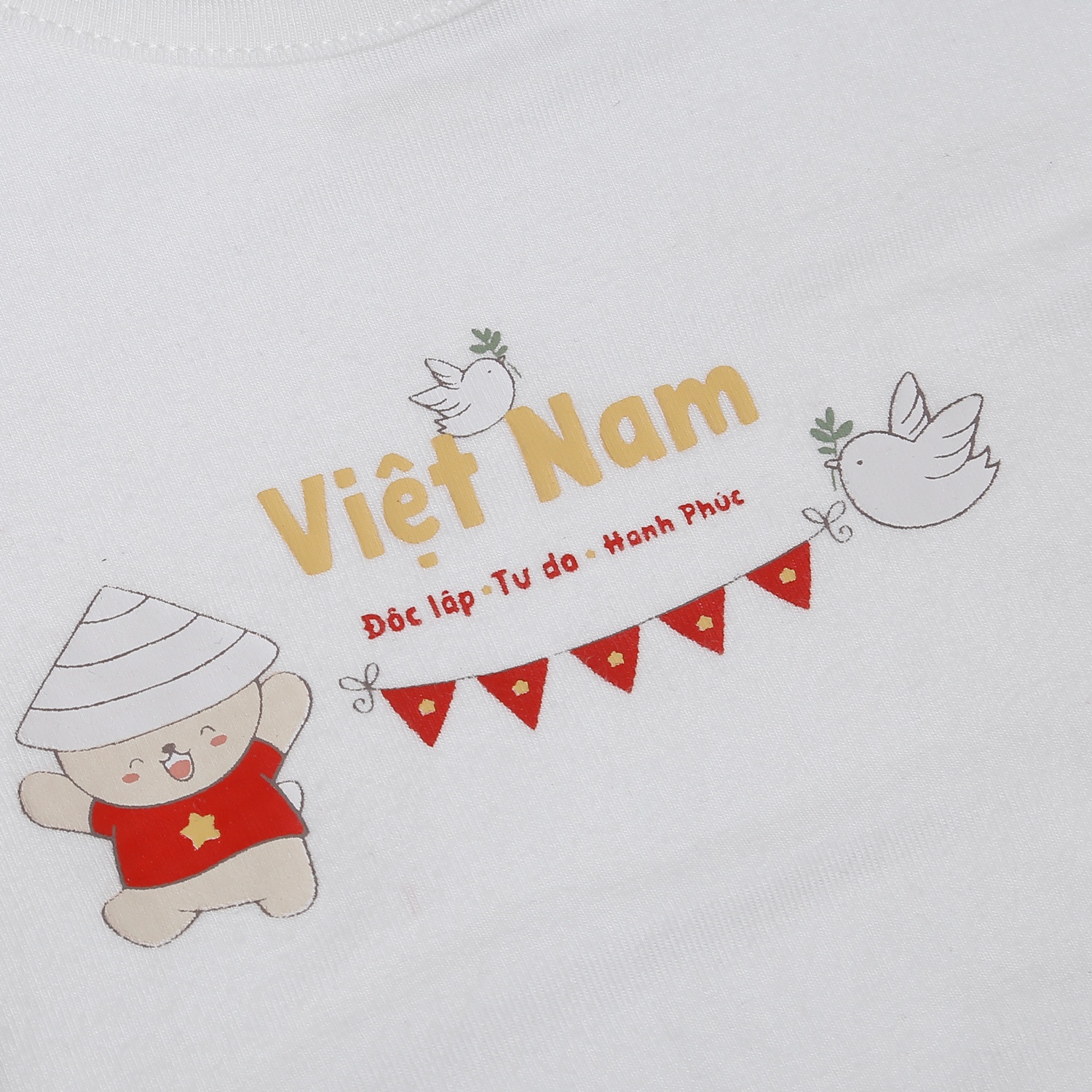 Bộ body KidsPlaza Otis có yếm in Việt Nam ND25 (Đỏ)