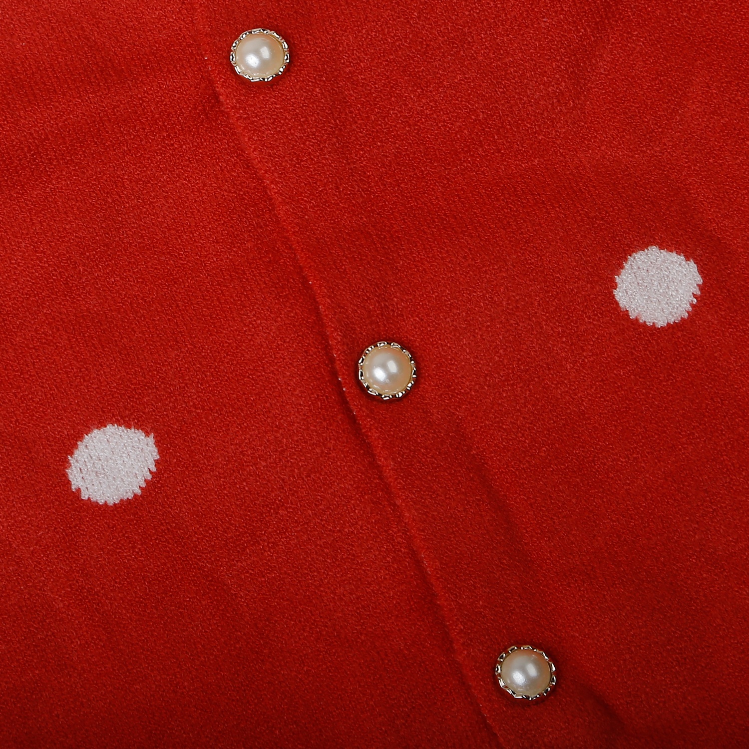 Bộ body len bé gái Mamago choàng gắn Cherry 25M-BL04 (Đỏ) 6