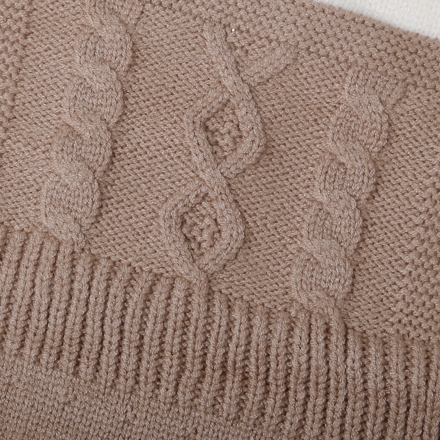 Bộ body len bé trai Mamago yếm kẻ ngang 25M-BL01 (Nâu)