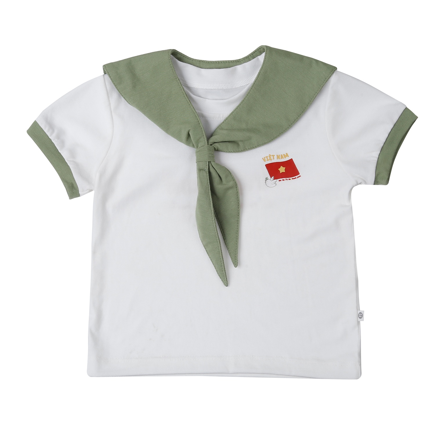 Bộ cộc KidsPlaza Otis có yếm in Việt Nam ND25 (Xanh)