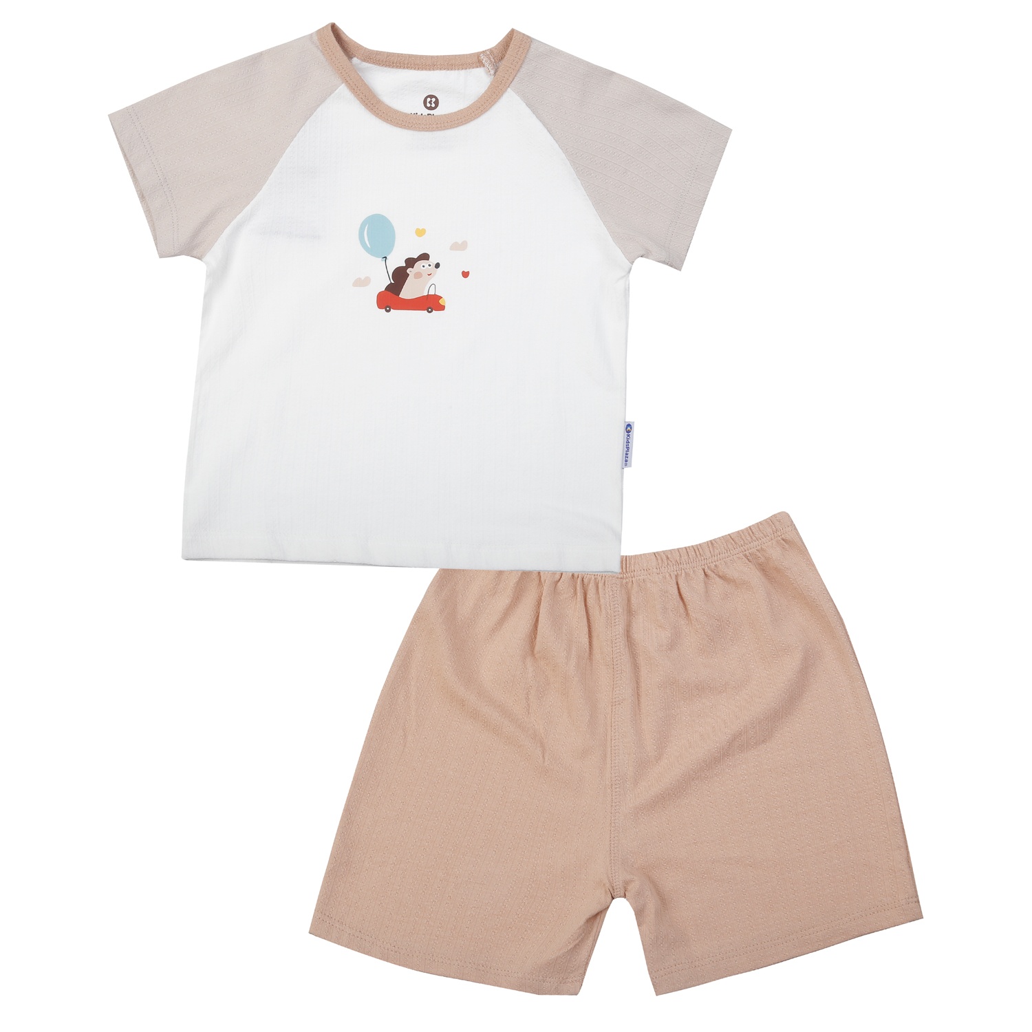 Bộ cộc tay bé trai KidsPlaza in nhím M25H (Ghi nâu) hình 1