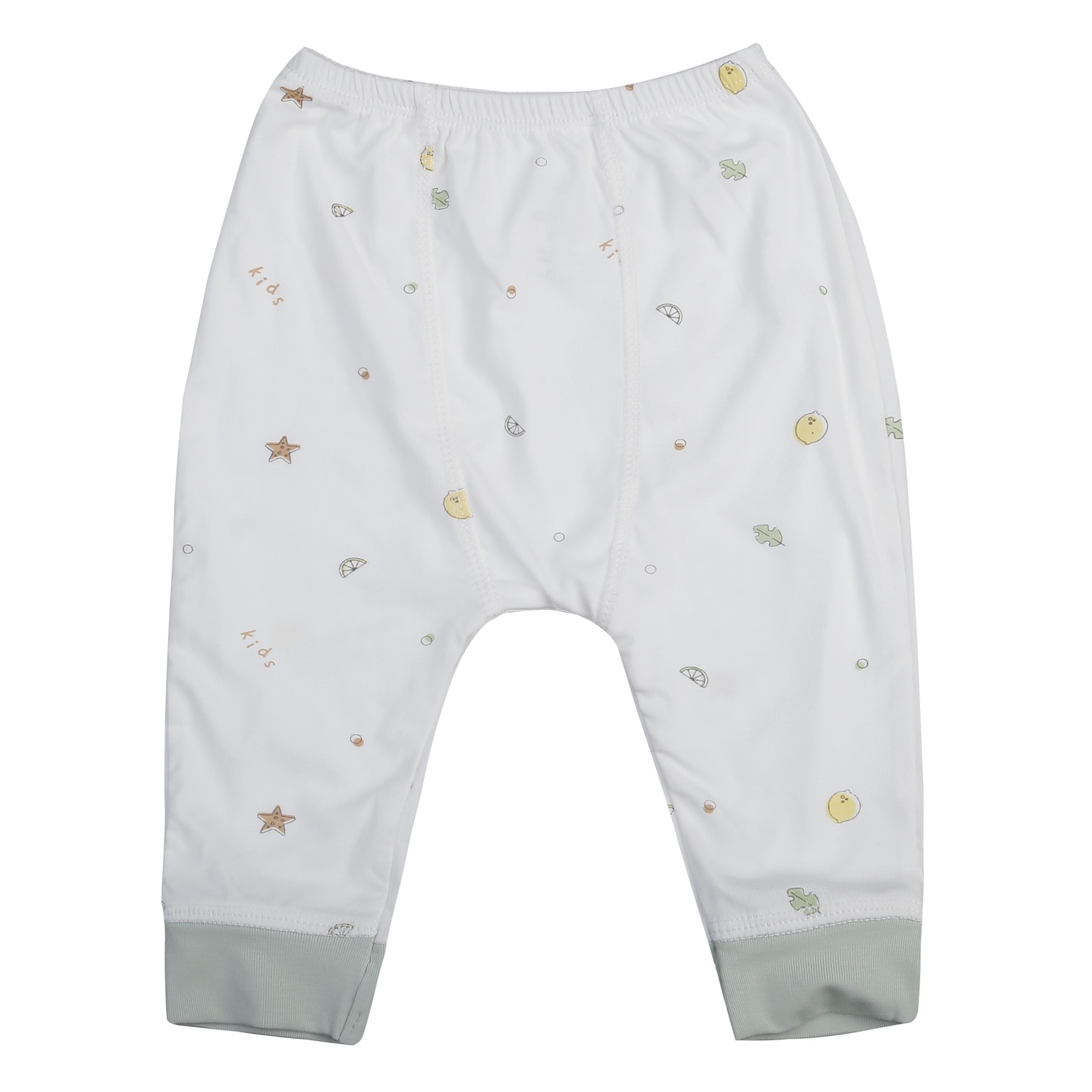 Bộ dài cài giữa KidsPlaza Otis in chanh ND25T ( Trắng Xanh)