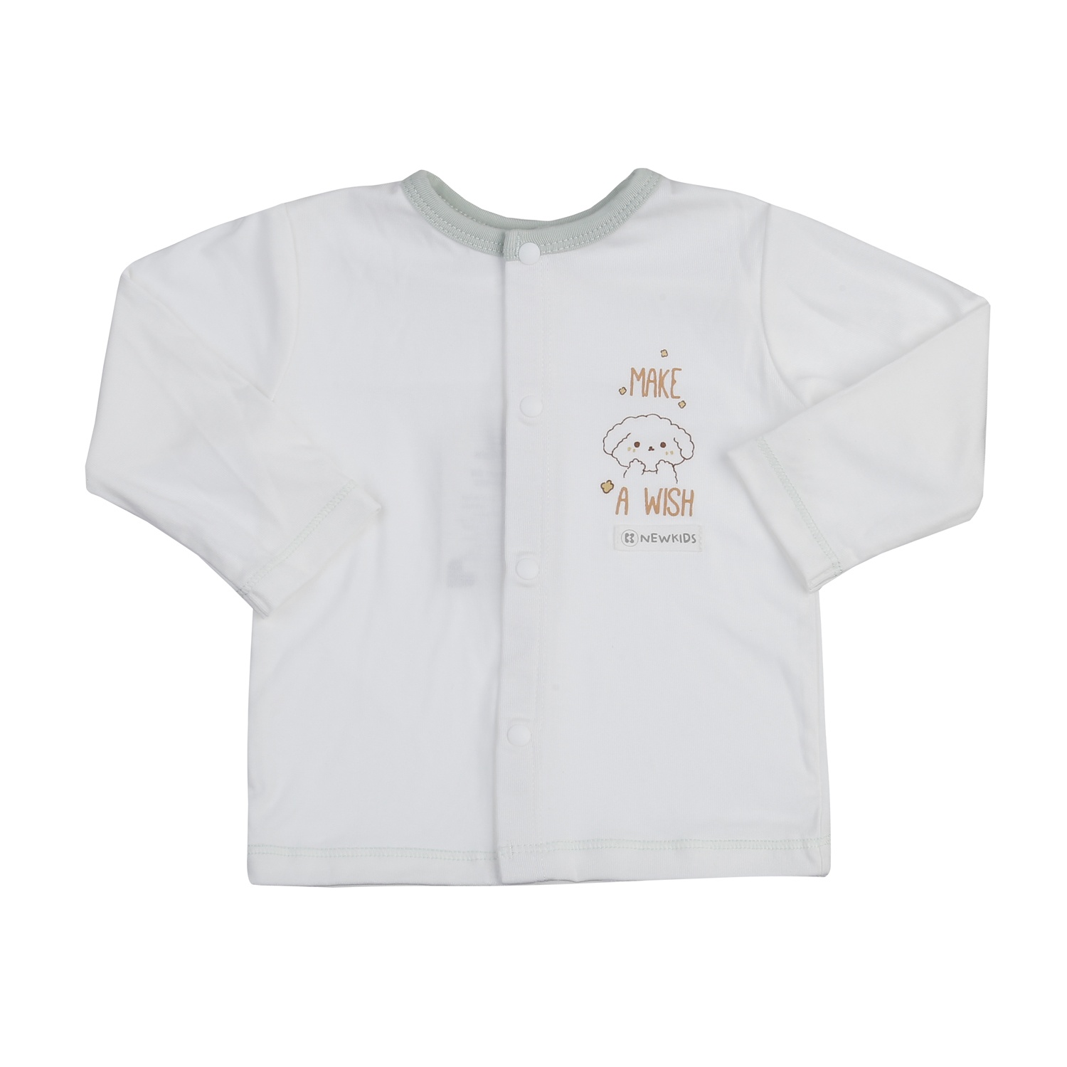 Bộ dài cài giữa KidsPlaza Otis in cún ND25T (Trắng xanh) 