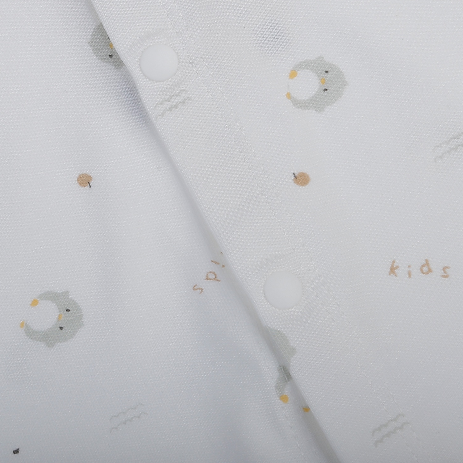 Bộ dài cài giữa KidsPlaza Otis in gà ND25T (Trắng Tím) 3-6M