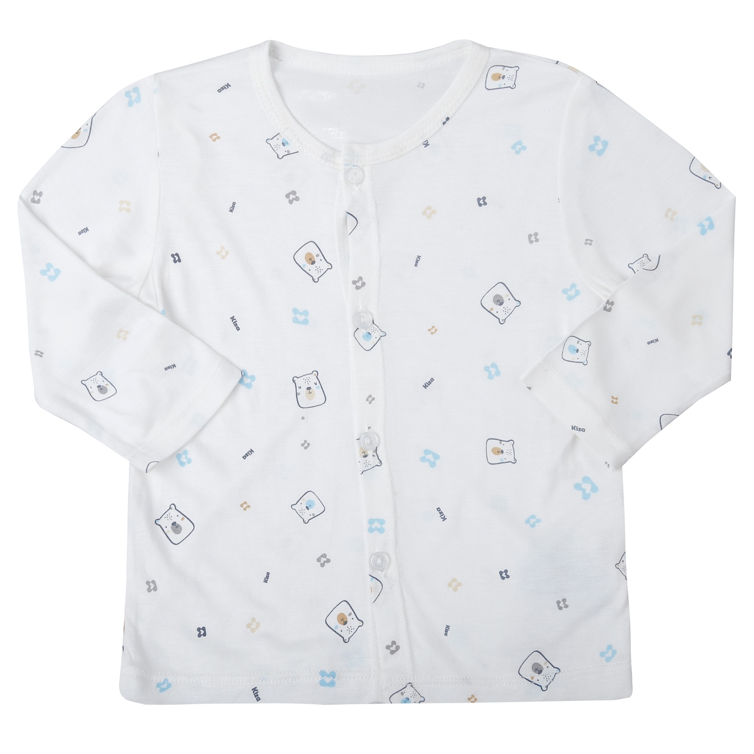 Bộ dài cài giữa Kiza in gấu BA25H (Trắng) hình 2