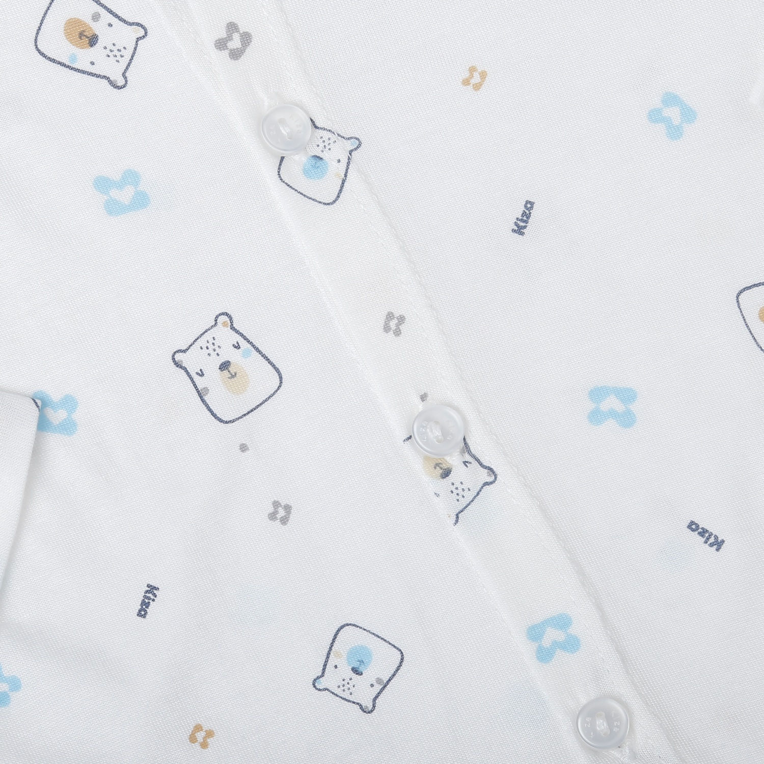 Bộ dài cài giữa Kiza in gấu BA25H (Trắng) hình 3