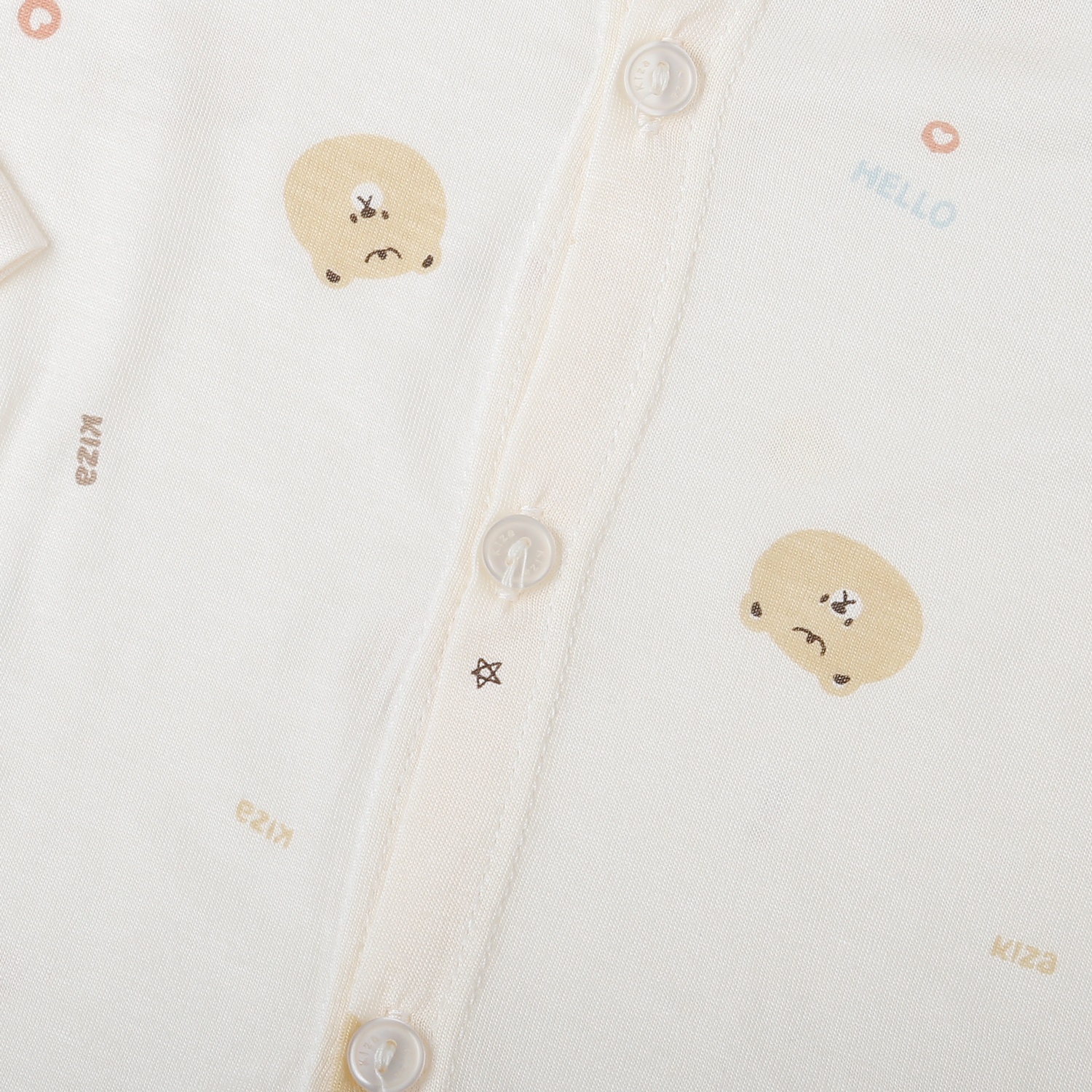 Bộ dài cài giữa Kiza in gấu BA25H ( Vàng)