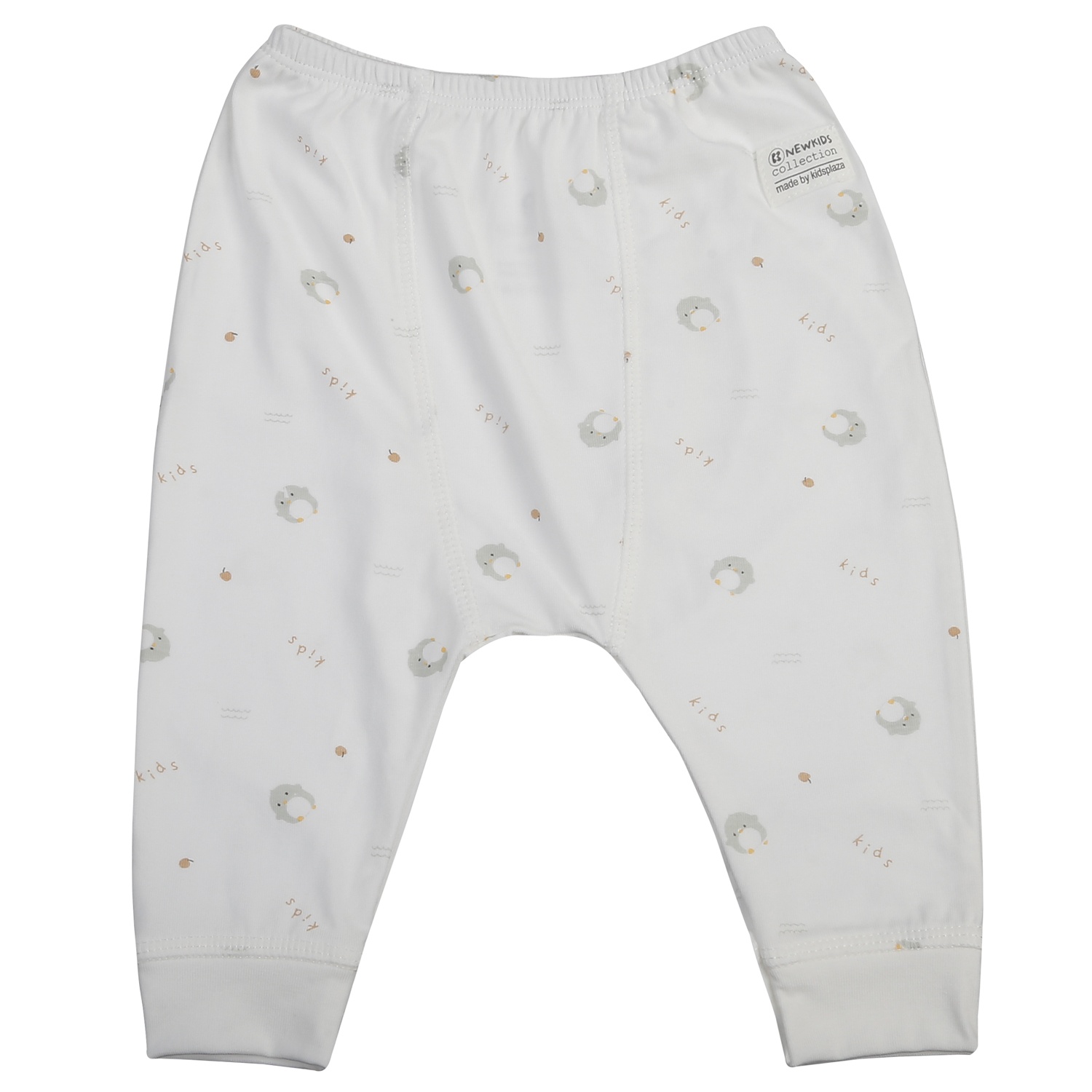 Bộ dài cài lệch KidsPlaza Otis in gà ND25T (Trắng)