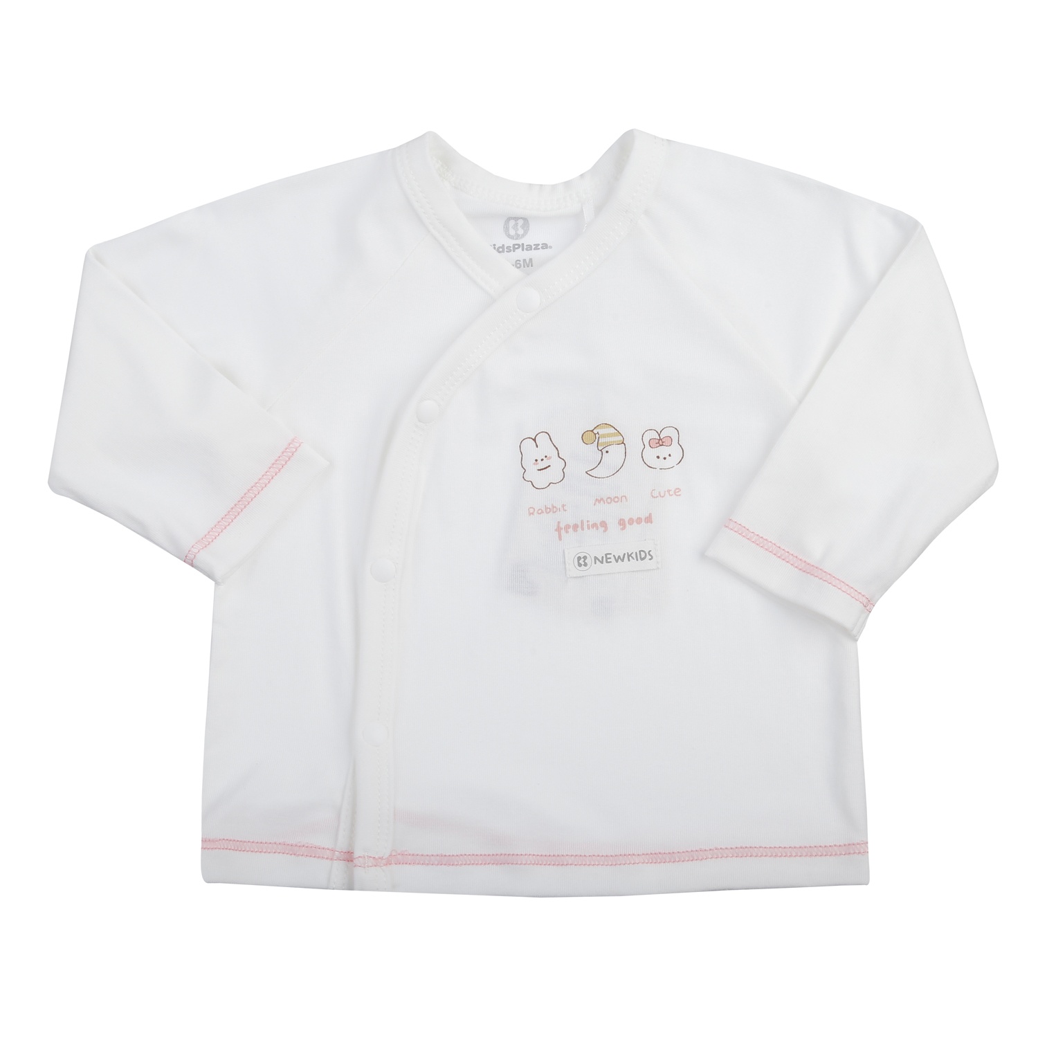 Bộ dài cài lệch KidsPlaza Otis in thỏ ND25T (Hồng)