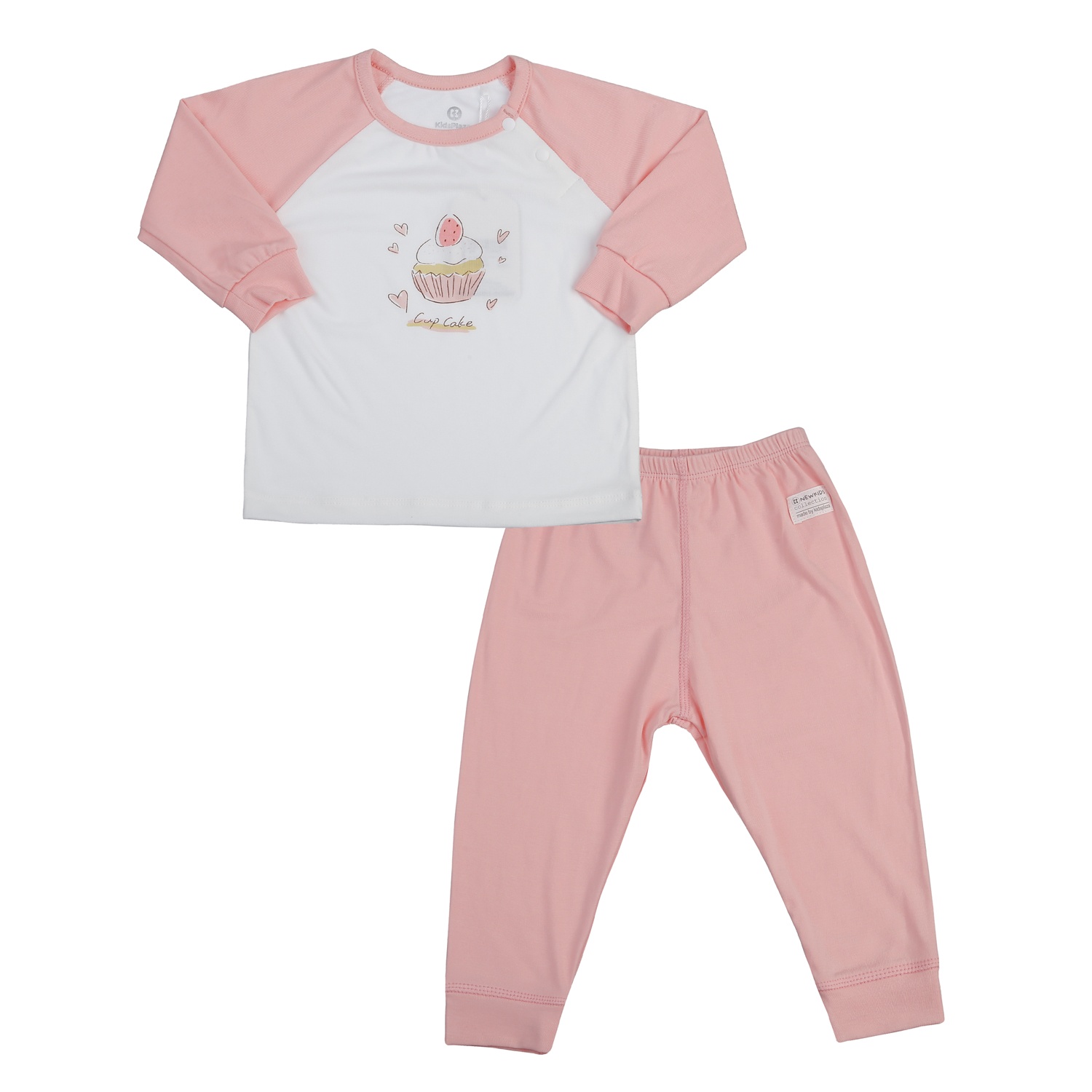 Bộ dài cài vai KidsPlaza Otis in bánh ND25T (Hồng)