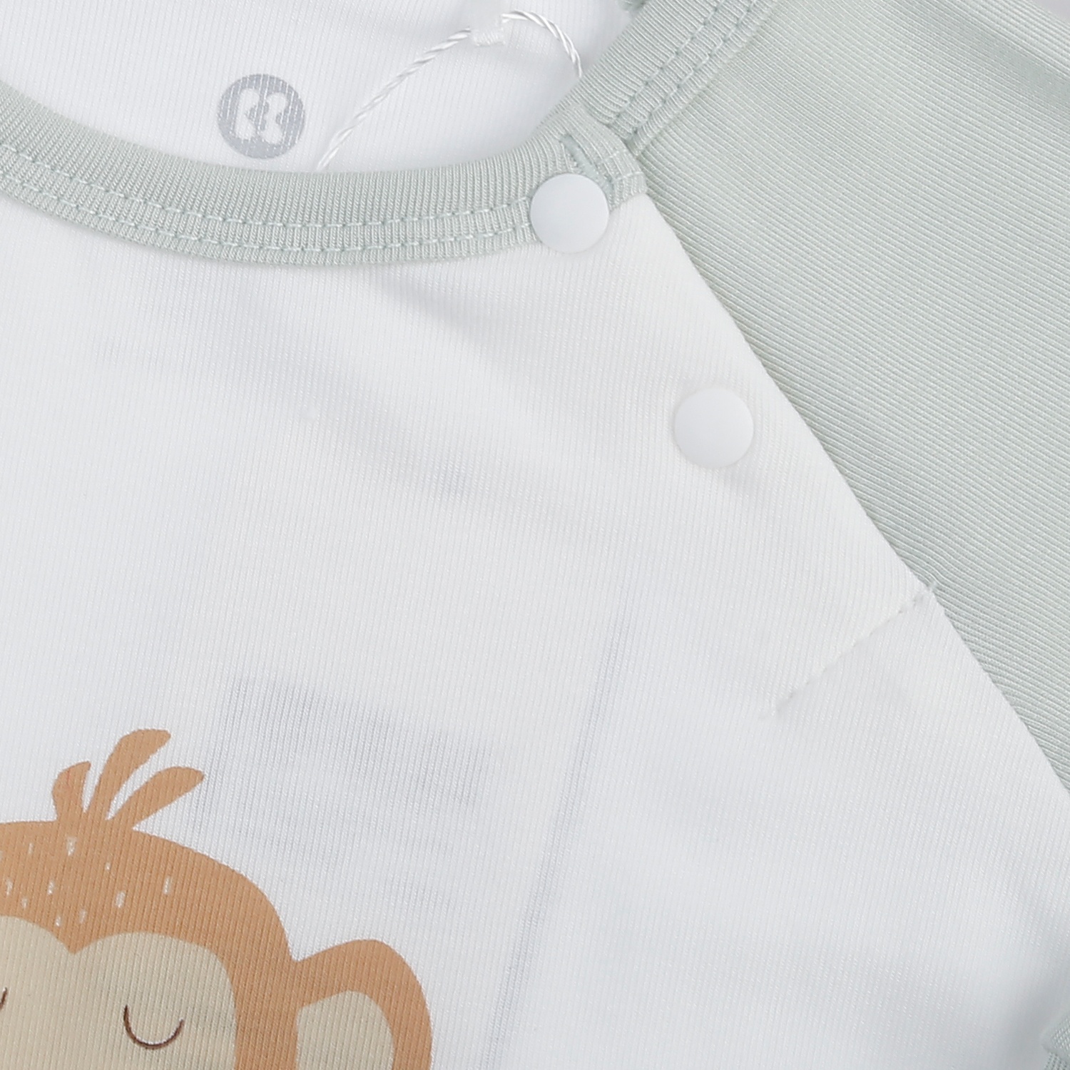 Bộ dài cài vai KidsPlaza Otis in khỉ ND25T (Trắng xanh) 