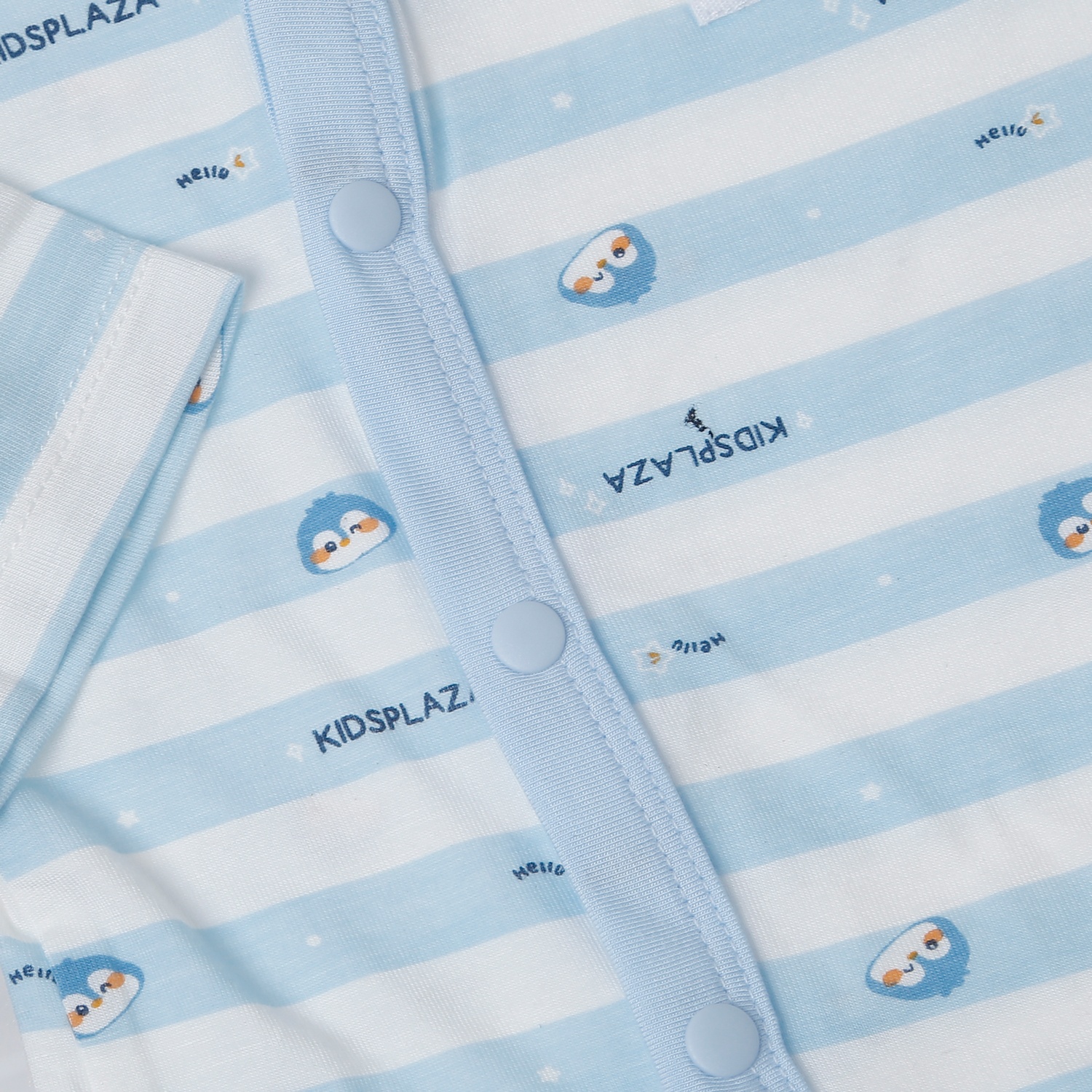 Bộ quần áo cài lệch cho bé KidsPlaza kẻ ngang M25T (Xanh dương) 