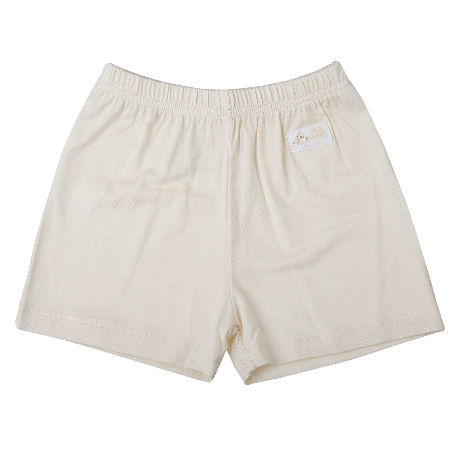 Bộ quần áo cộc cài giữa KidsPlaza in baby shark TT25H (Trắng be)