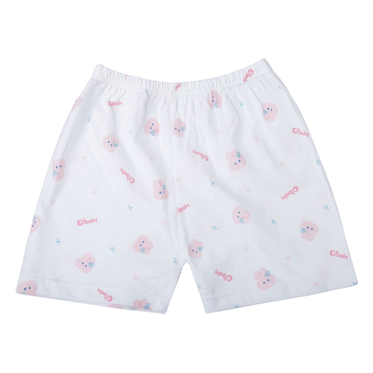 Bộ quần áo cộc tay cài giữa O!Baby in thỏ DN25 (Trắng) hình 4