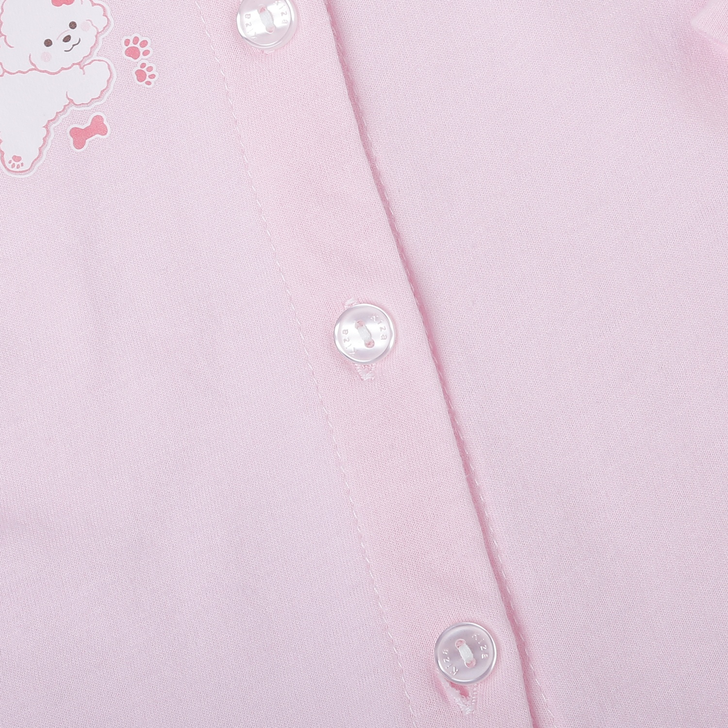 Bộ quần áo dài cài giữa Kiza in chó (Hồng) hình 3