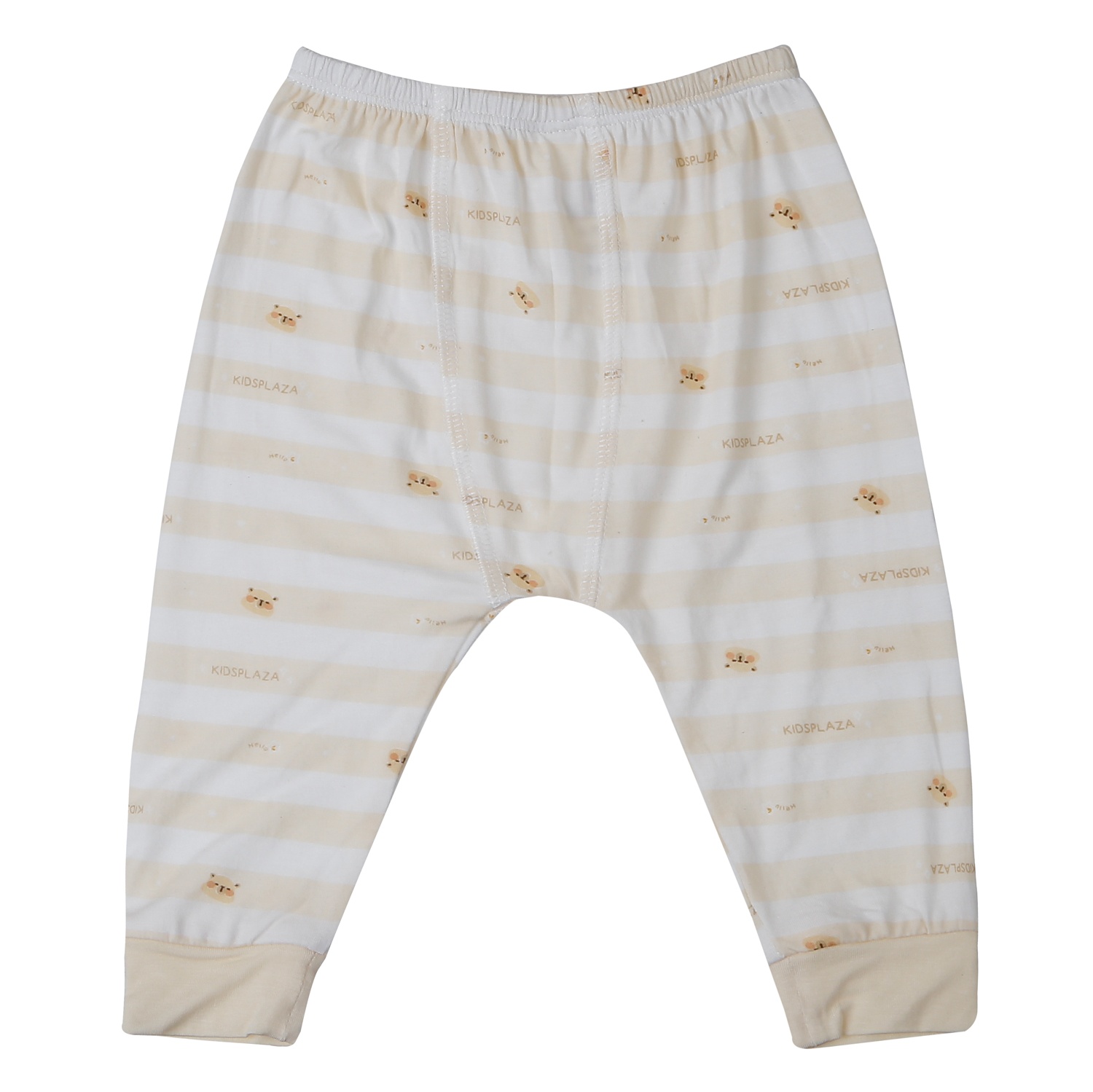 Bộ quần áo dài cài lệch cho bé KidsPlaza kẻ ngang M25T (Be)