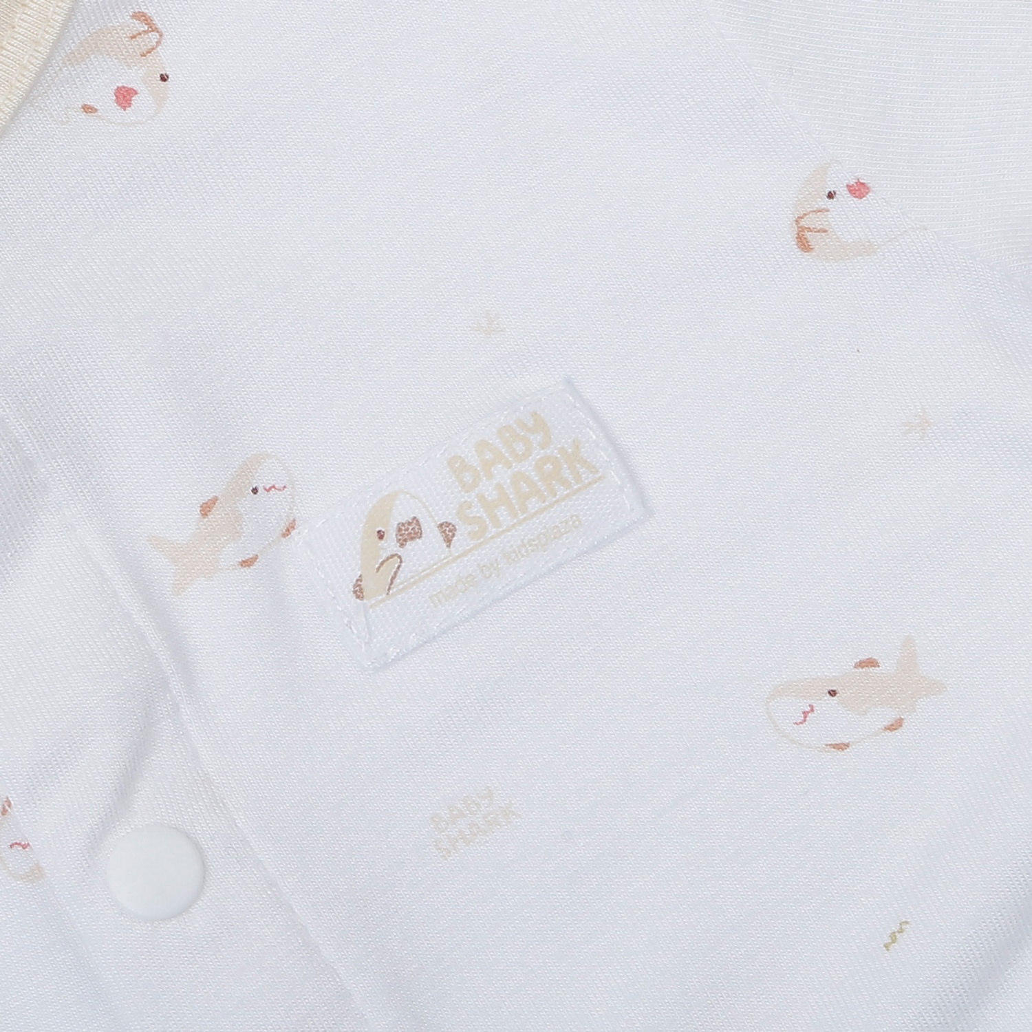 Bộ quần áo dài tay cài giữa KidsPlaza in cá TT25H (Trắng nâu) hình 3