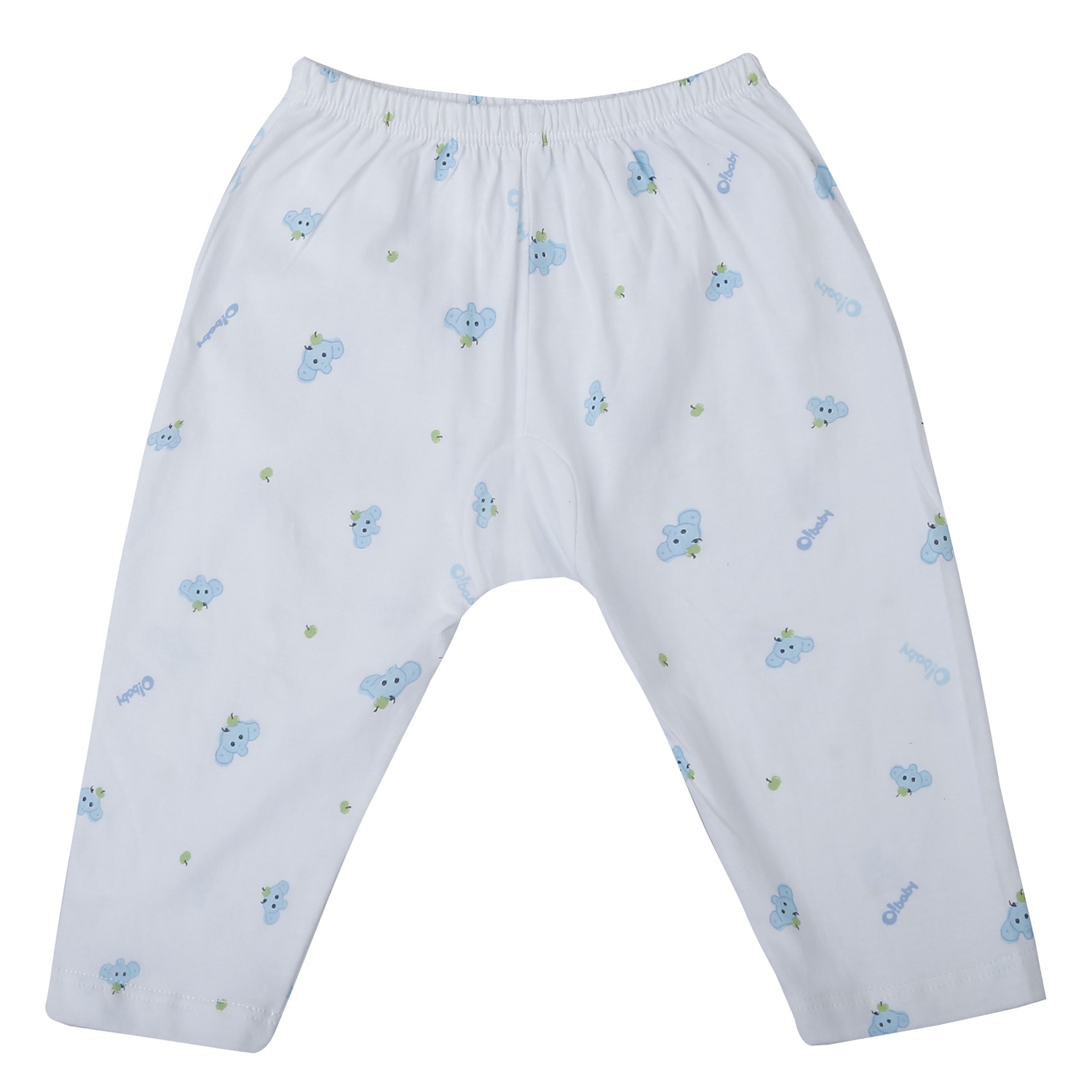 Bộ quần áo dài tay cài giữa O!Baby in voi DN25 (Trắng) hình 4