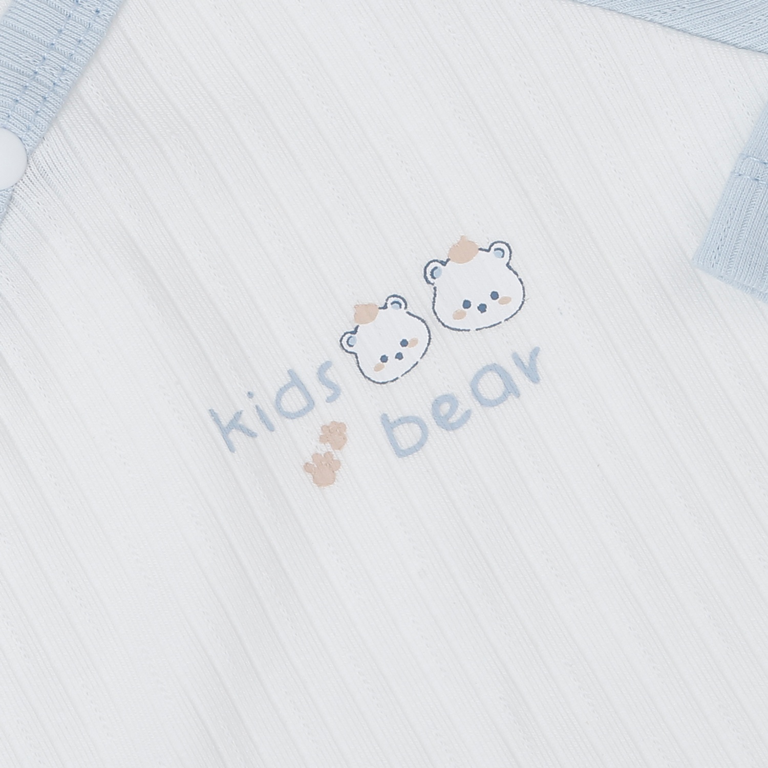 Bộ quần áo dài tay cài lệch KidsPlaza kẻ tăm ND25T (Trắng xanh)