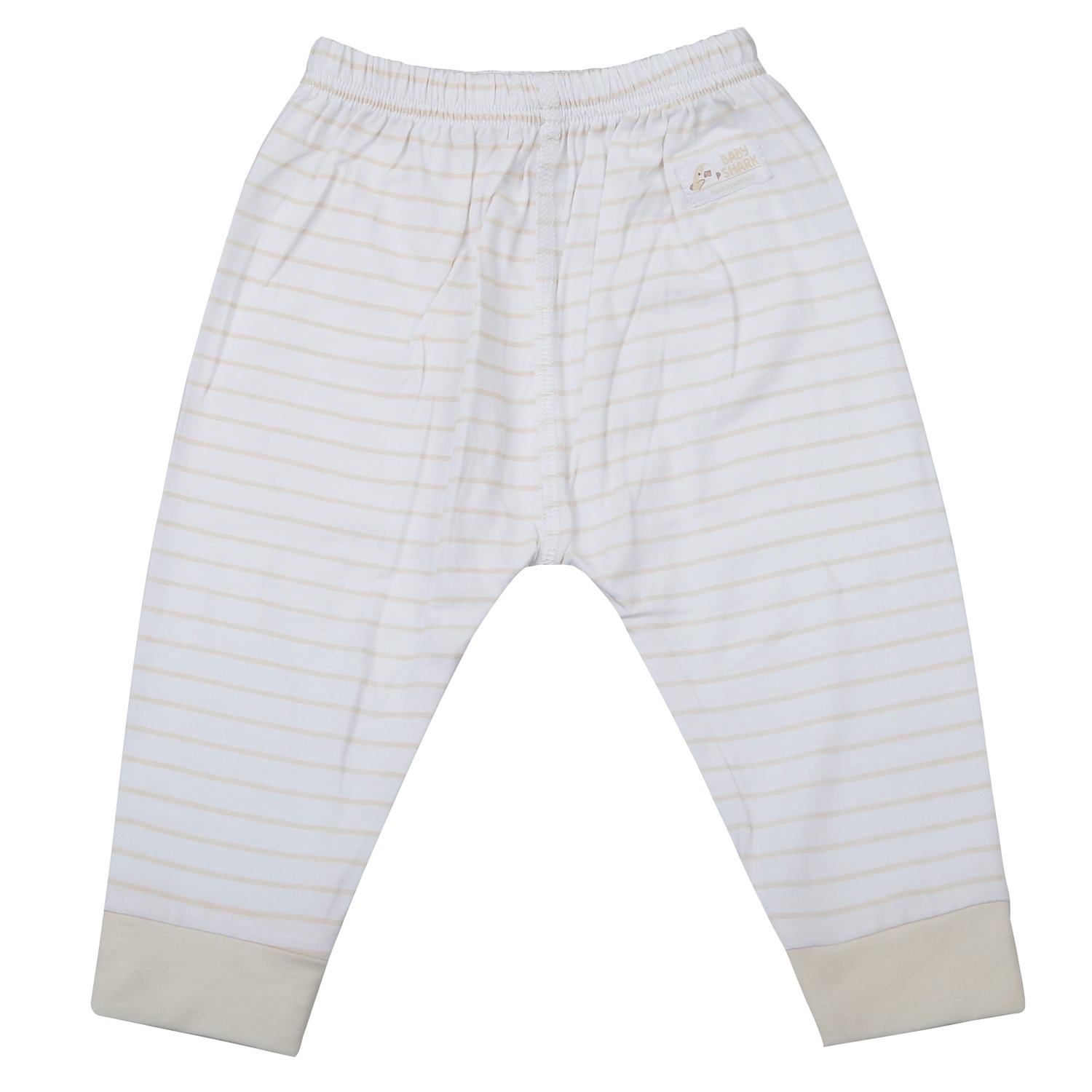 Bộ quần áo dài tay cài lệch KidsPlaza sọc in 3 cá TT25H (Trắng) hình 5