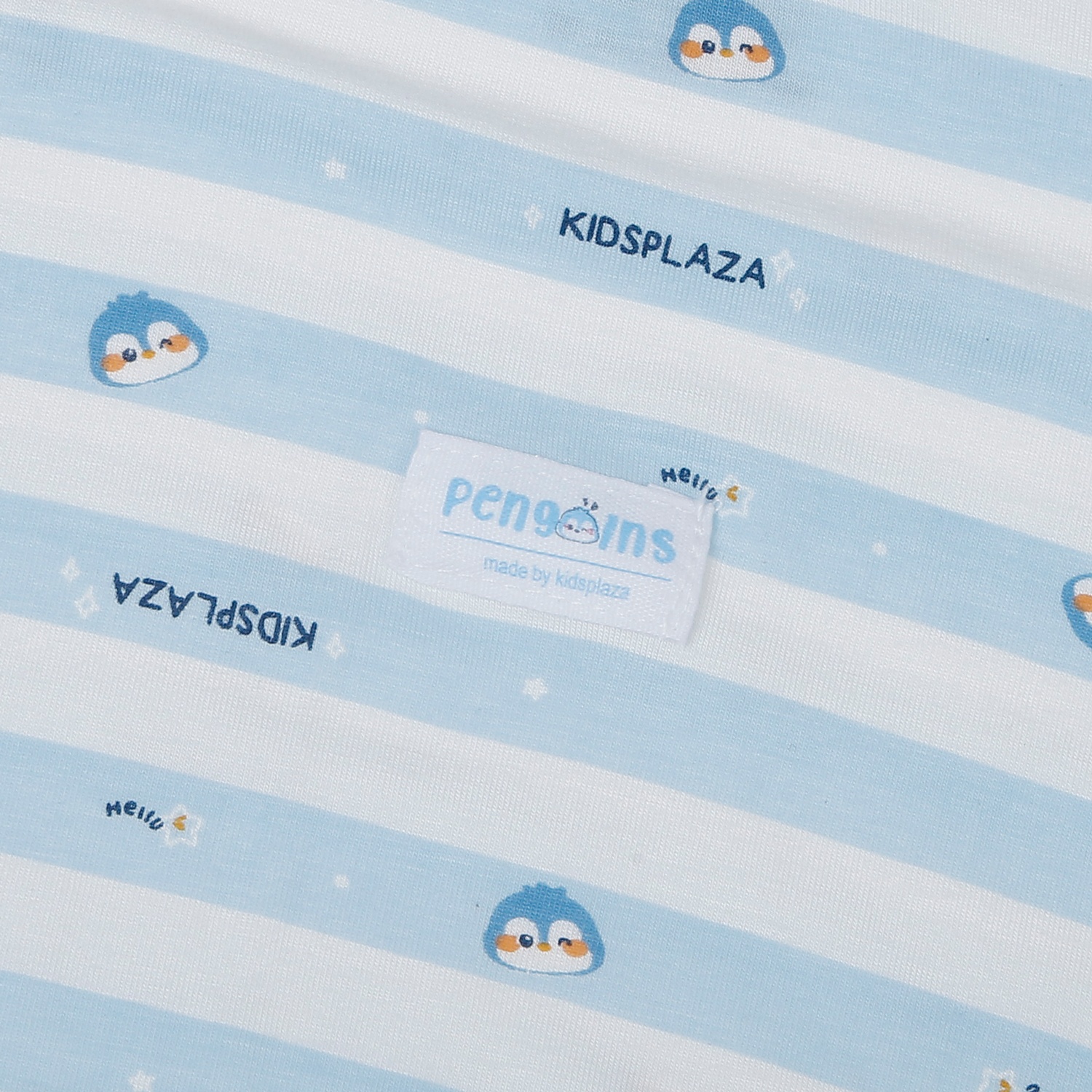 Bộ quần áo dài tay cài vai KidsPlaza Modal kẻ ngang M25T (Xanh)