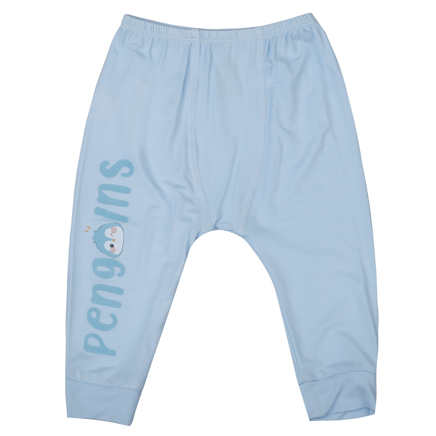 Bộ quần áo dài tay cài vai KidsPlaza Modal kẻ ngang M25T (Xanh) hình 4