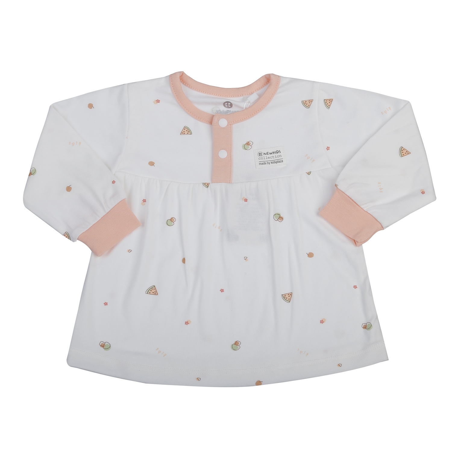 Bộ quần áo dài tay KidsPlaza Otis in dưa ND25T (Hồng)