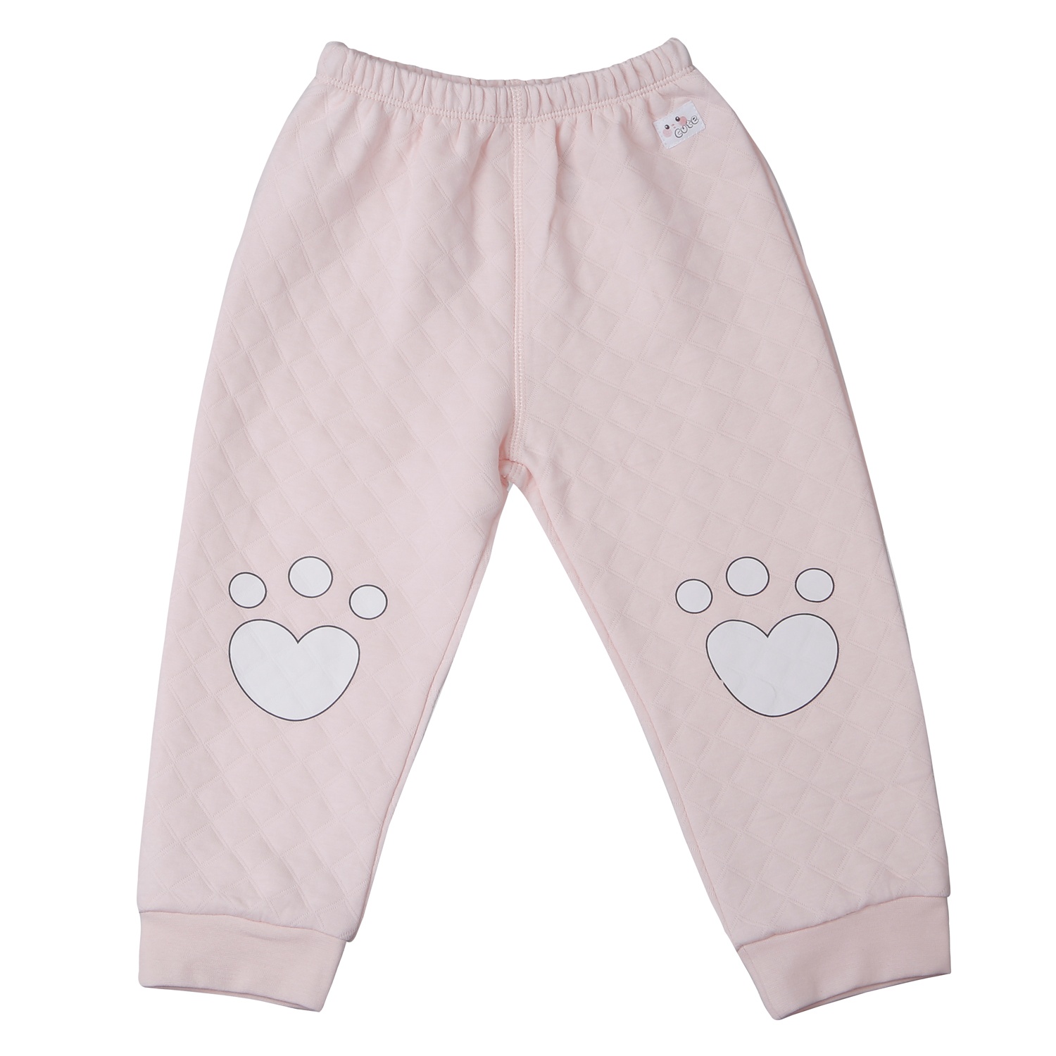 Bộ quần áo dài tay trần bông cài giữa KidsPlaza M25D (Hồng)