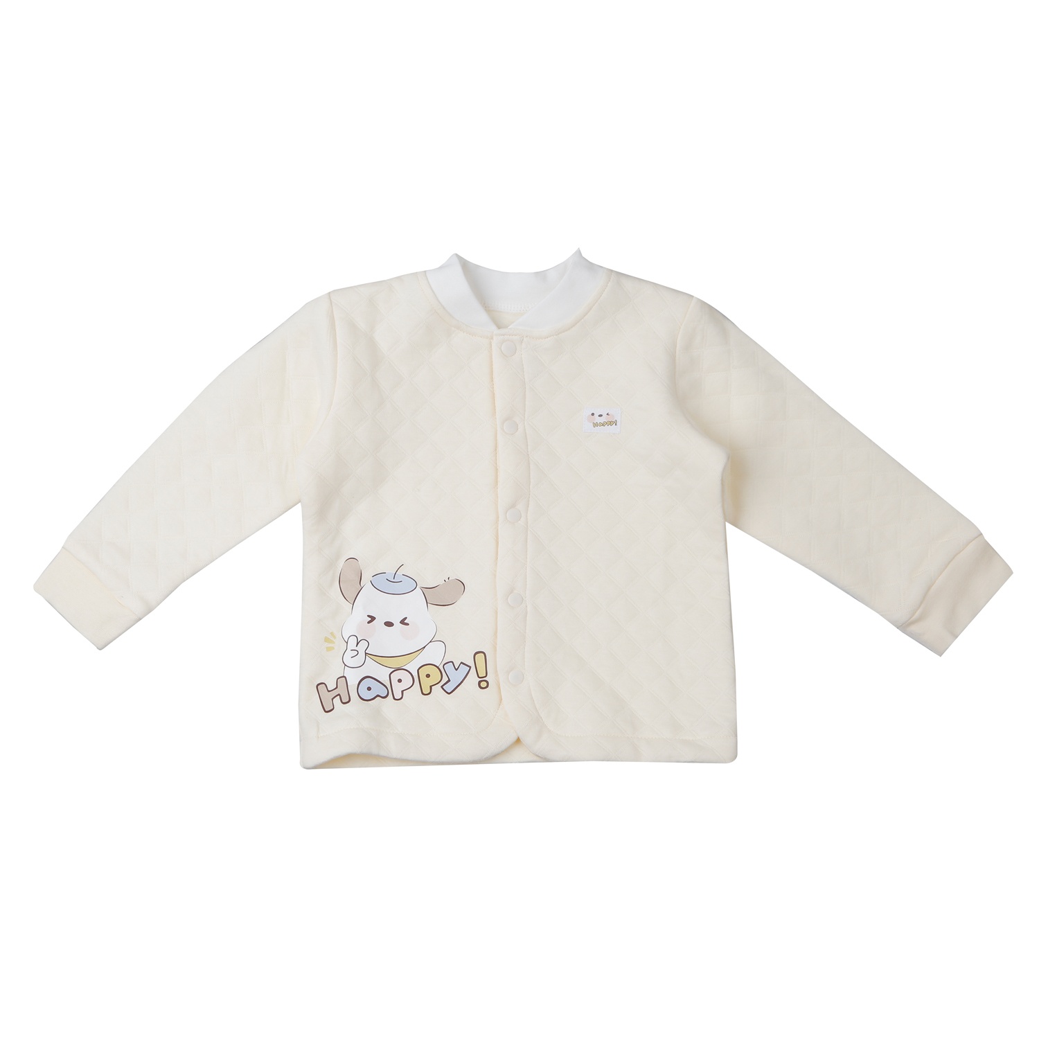 Bộ quần áo dài tay trần bông cài giữa KidsPlaza M25D (Vàng)