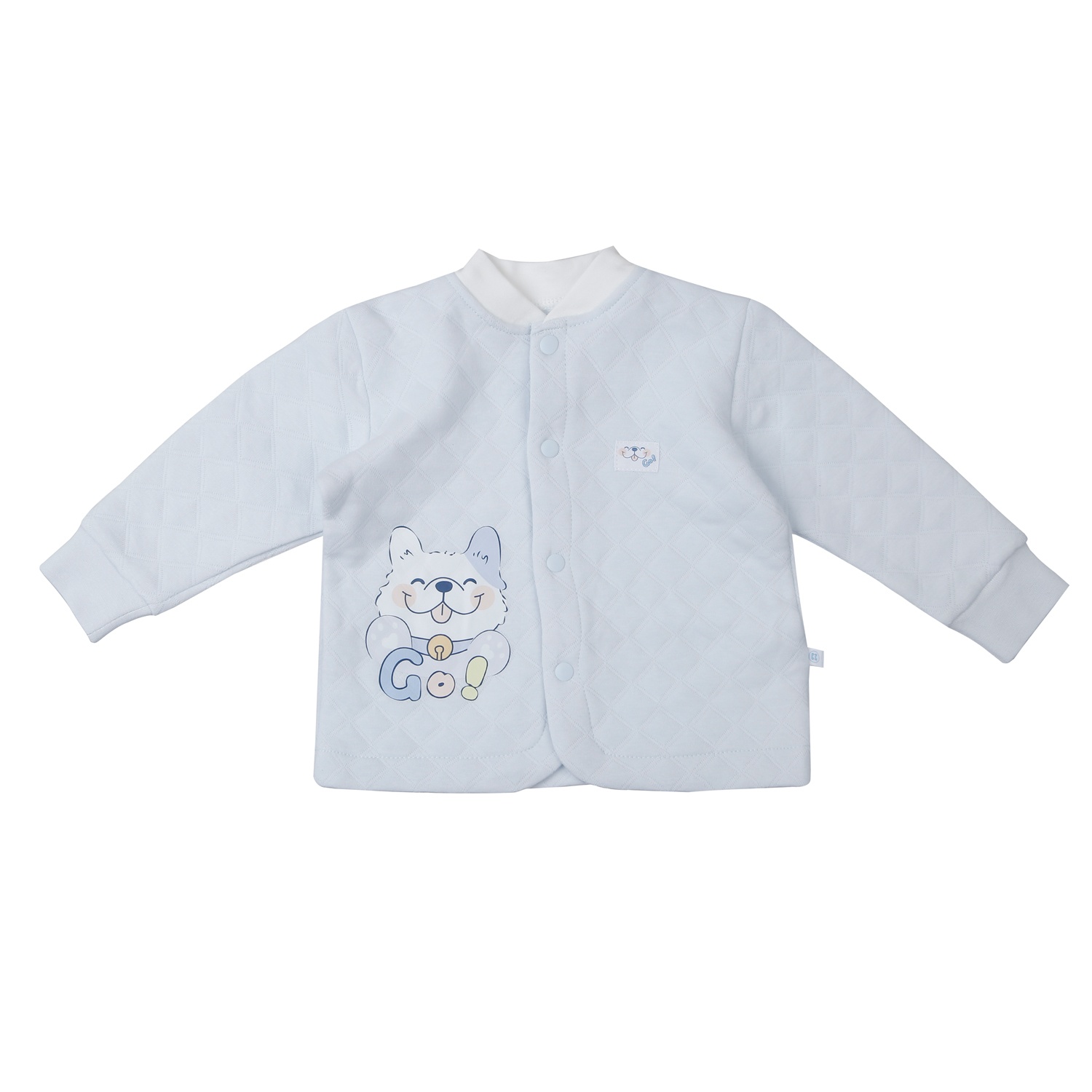 Bộ quần áo dài tay trần bông cài giữa KidsPlaza M25D (Xanh)