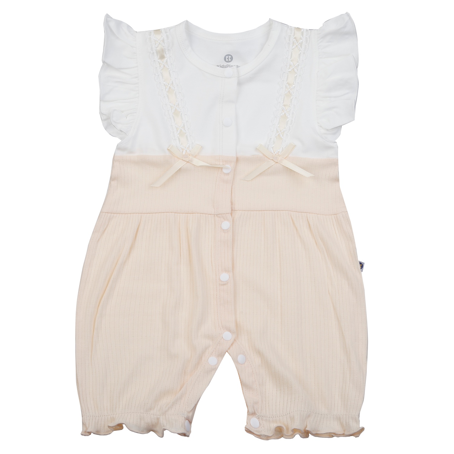 Body cộc bé gái KidsPlaza phối ren HN25H (Vàng) hình 1