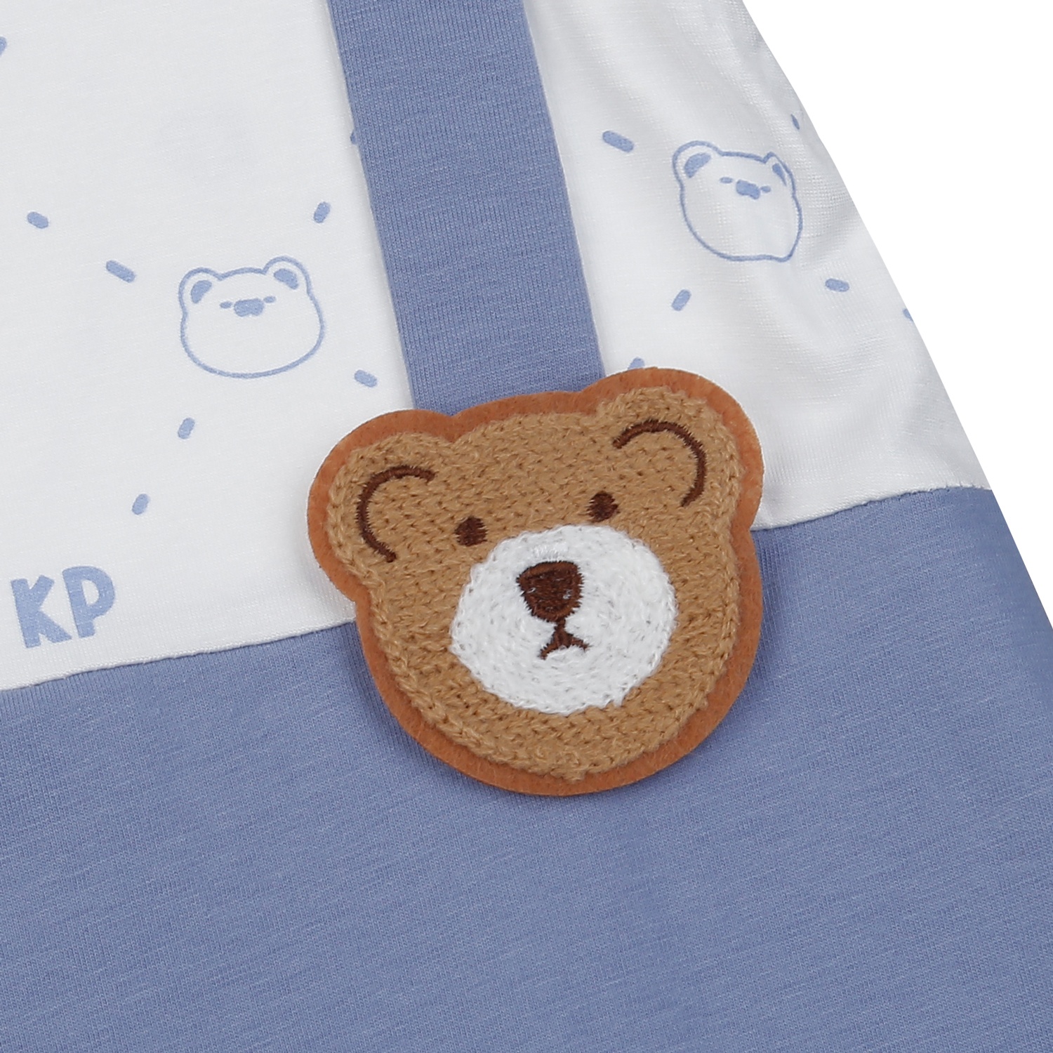 Body cộc bé trai KidsPlaza 2 dây gấu nâu HN25H (Xanh)  hình 3