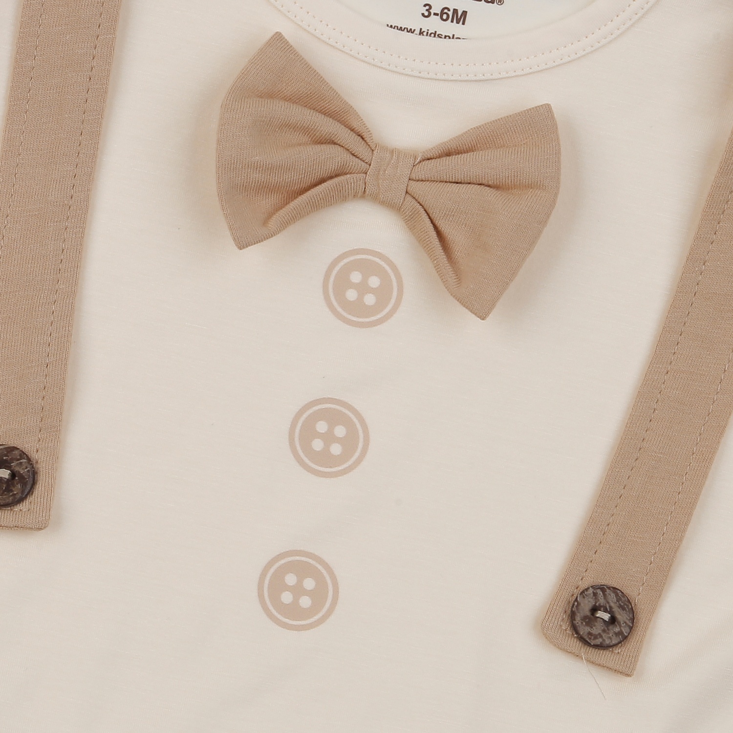 Body cộc bé trai KidsPlaza 2 dây nơ HN25H (Be) hình 2