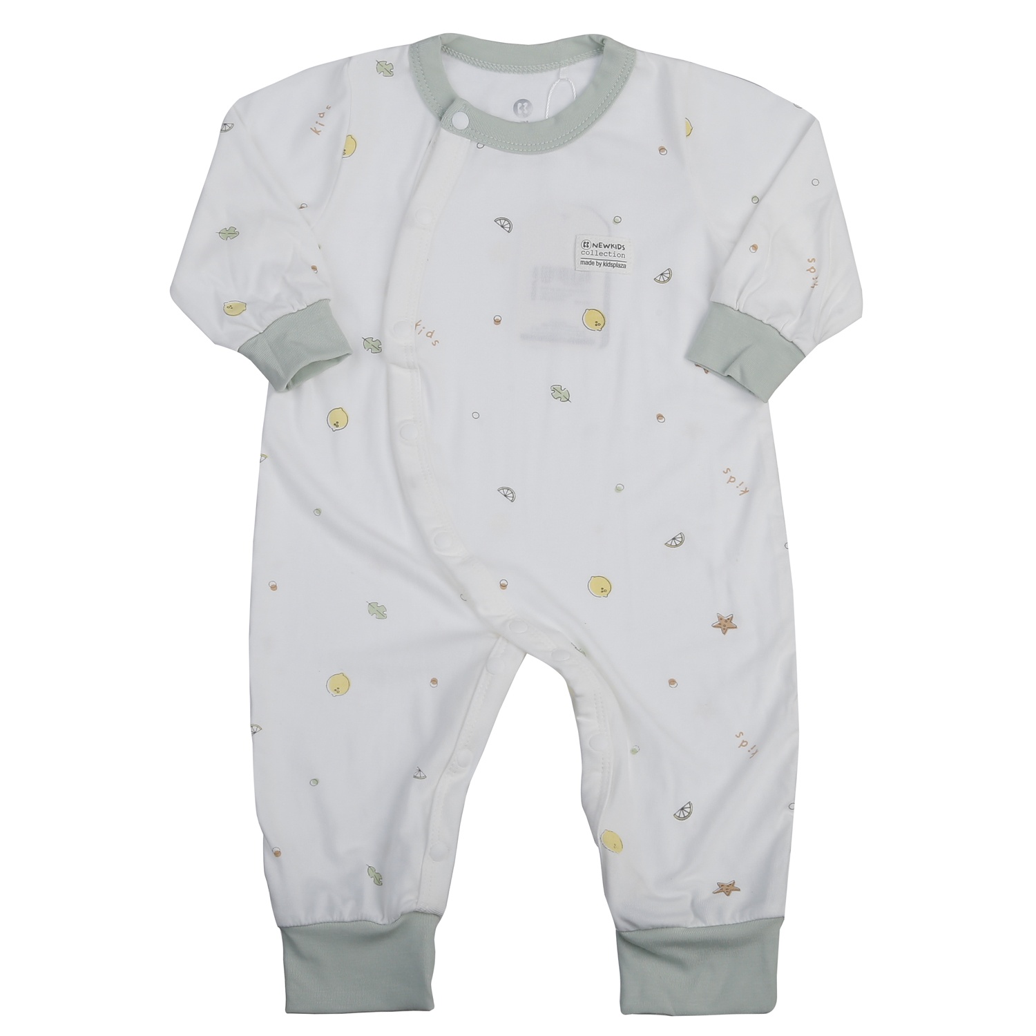 Body dài cài lệch KidsPlaza Otis in chanh ND25T (Trắng)