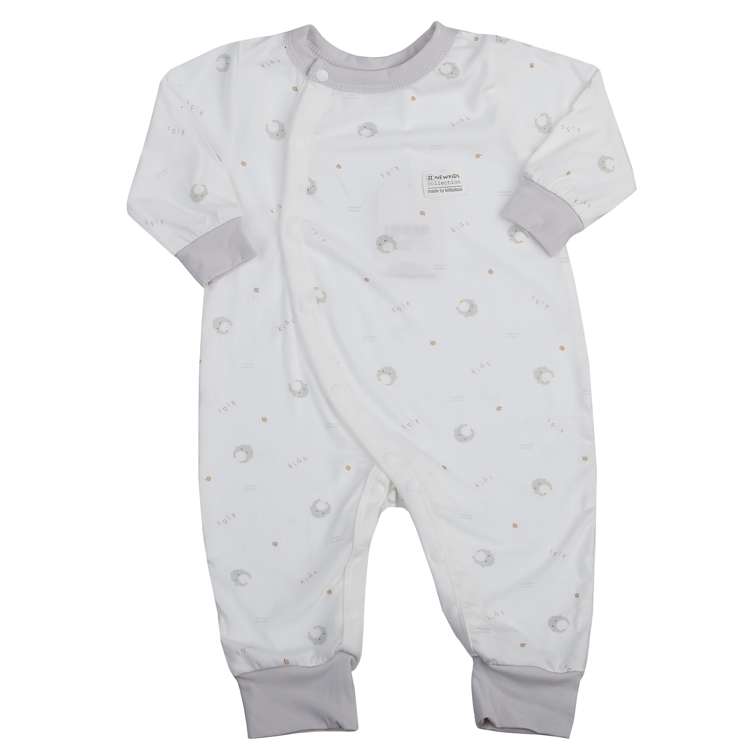 Body dài cài lệch KidsPlaza Otis in gà ND25T (Trắng)