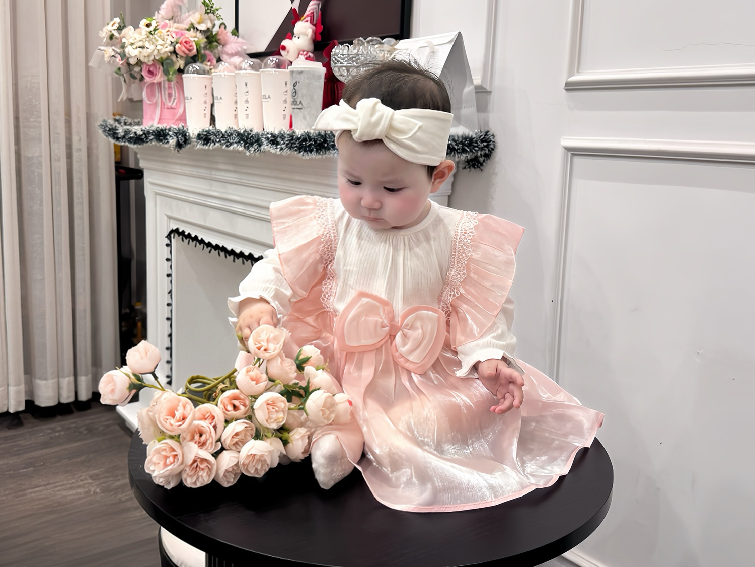 Set Body bé gái KidsPlaza nơ eo HN25T (Hồng)