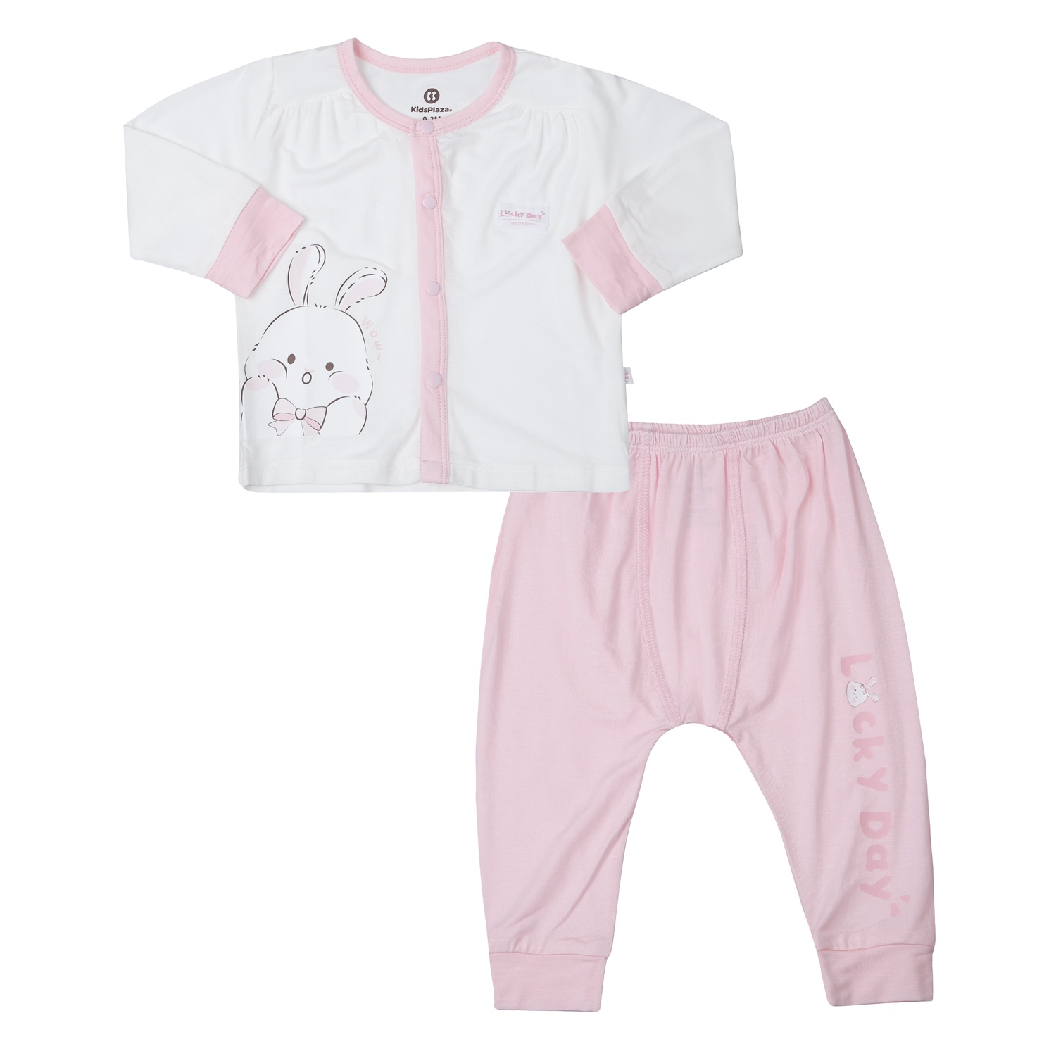 Bộ dài cài giữa KidsPlaza Modal in thỏ M25T (Hồng)