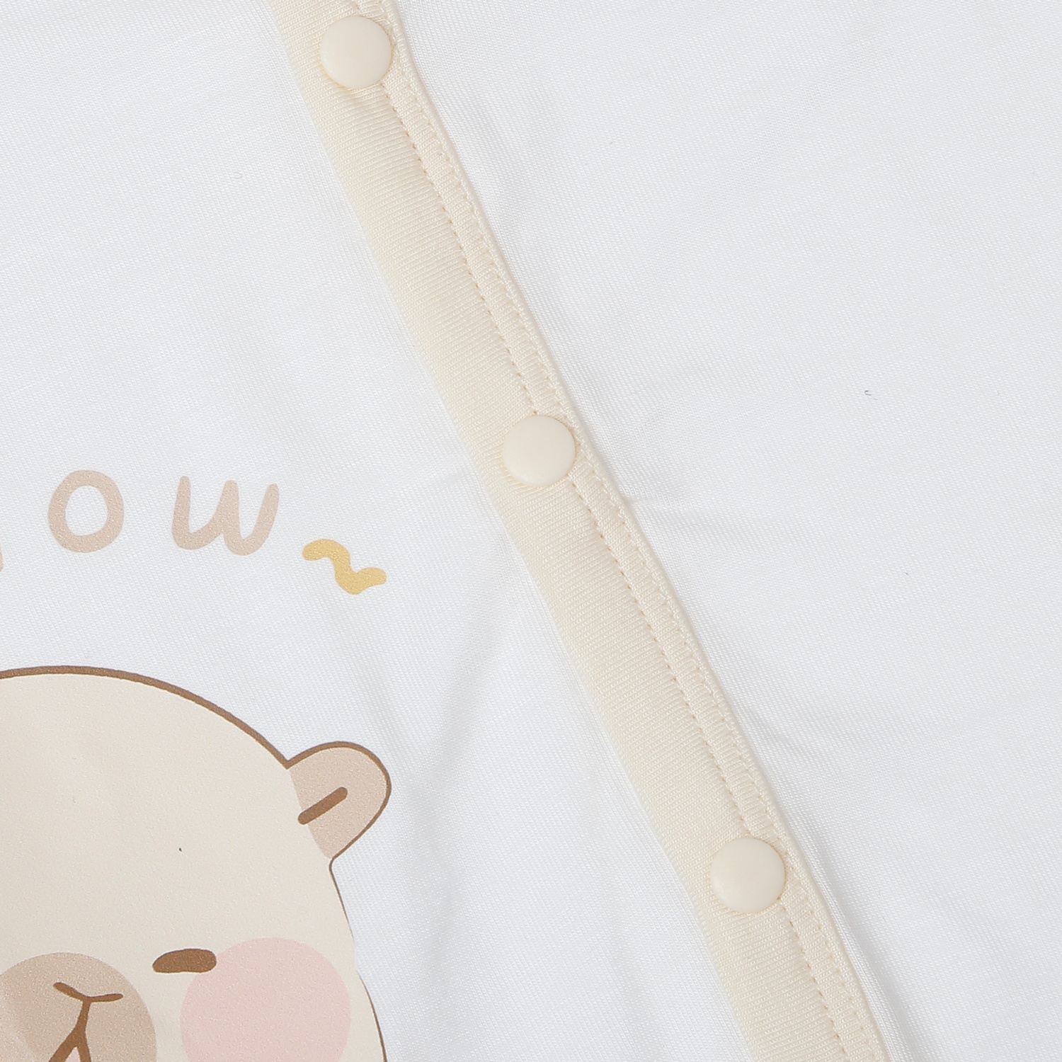 Bộ dài cài lệch cho bé KidsPlaza Modal in cabybara M25T (Be) 