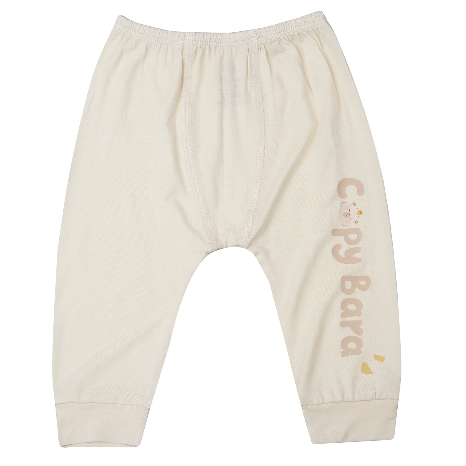 Bộ dài cài lệch cho bé KidsPlaza Modal in cabybara M25T (Be) 