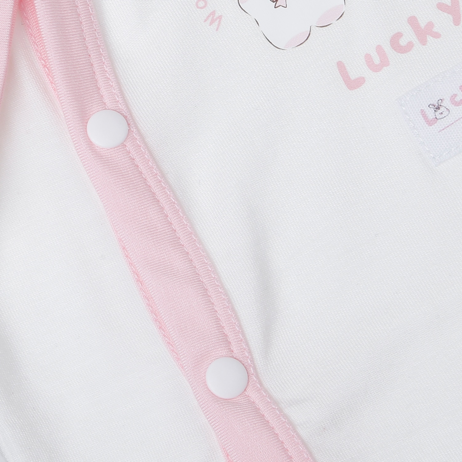 Bộ dài tay cài lệch KidsPlaza Modal in thỏ M25T (Hồng)