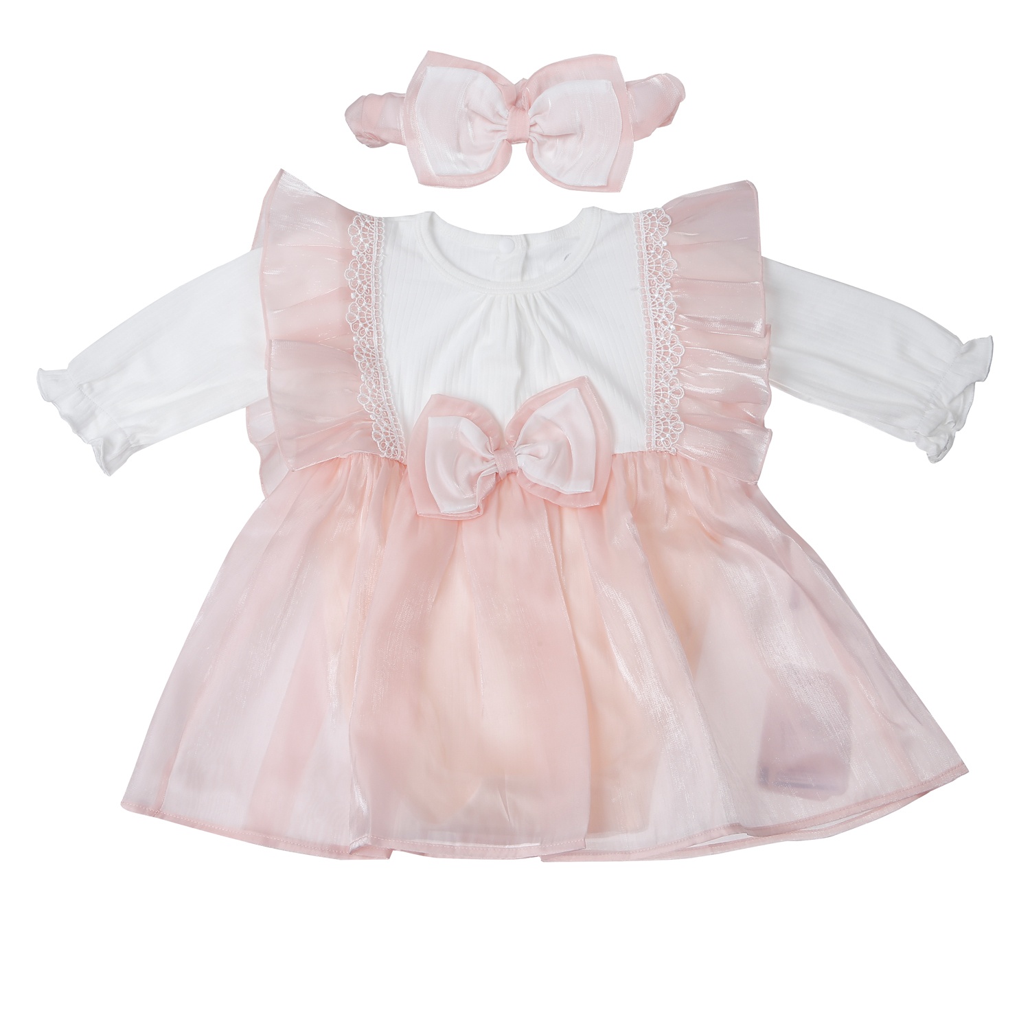 Set Body bé gái KidsPlaza nơ eo HN25T (Hồng)