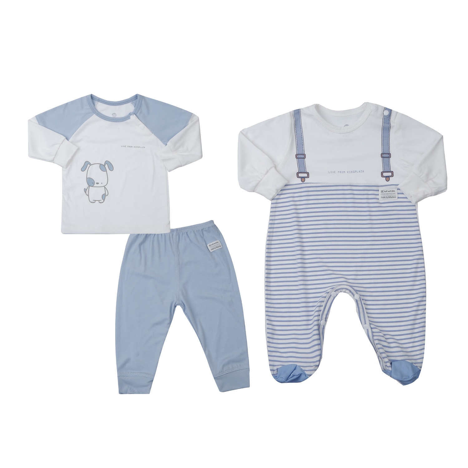 Set quà tặng sơ sinh 2 bộ KidsPlaza Otis ND25H (Xanh)