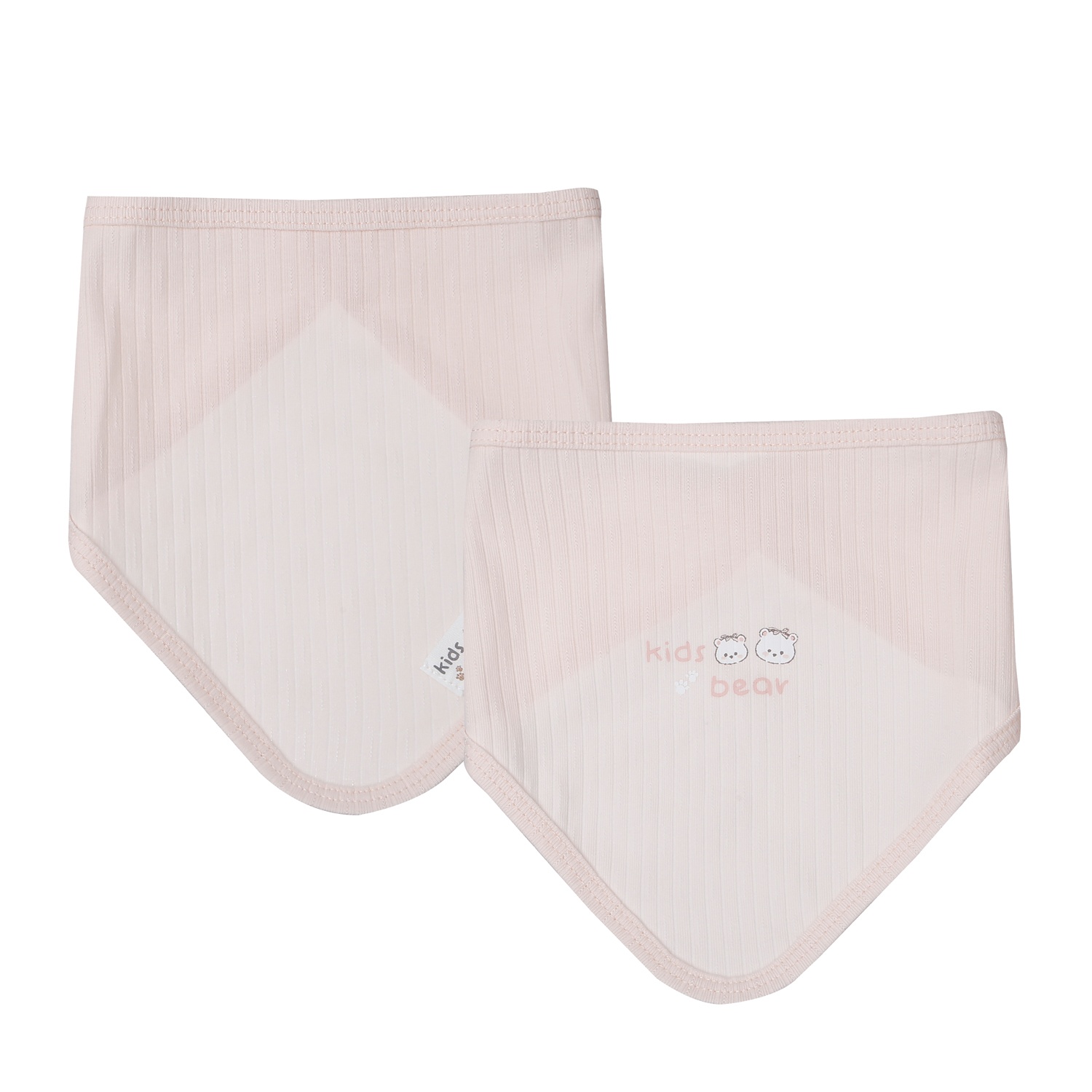 Set 2 yếm tam giác KidsPlaza kẻ tăm ND25T (Hồng) hình 1