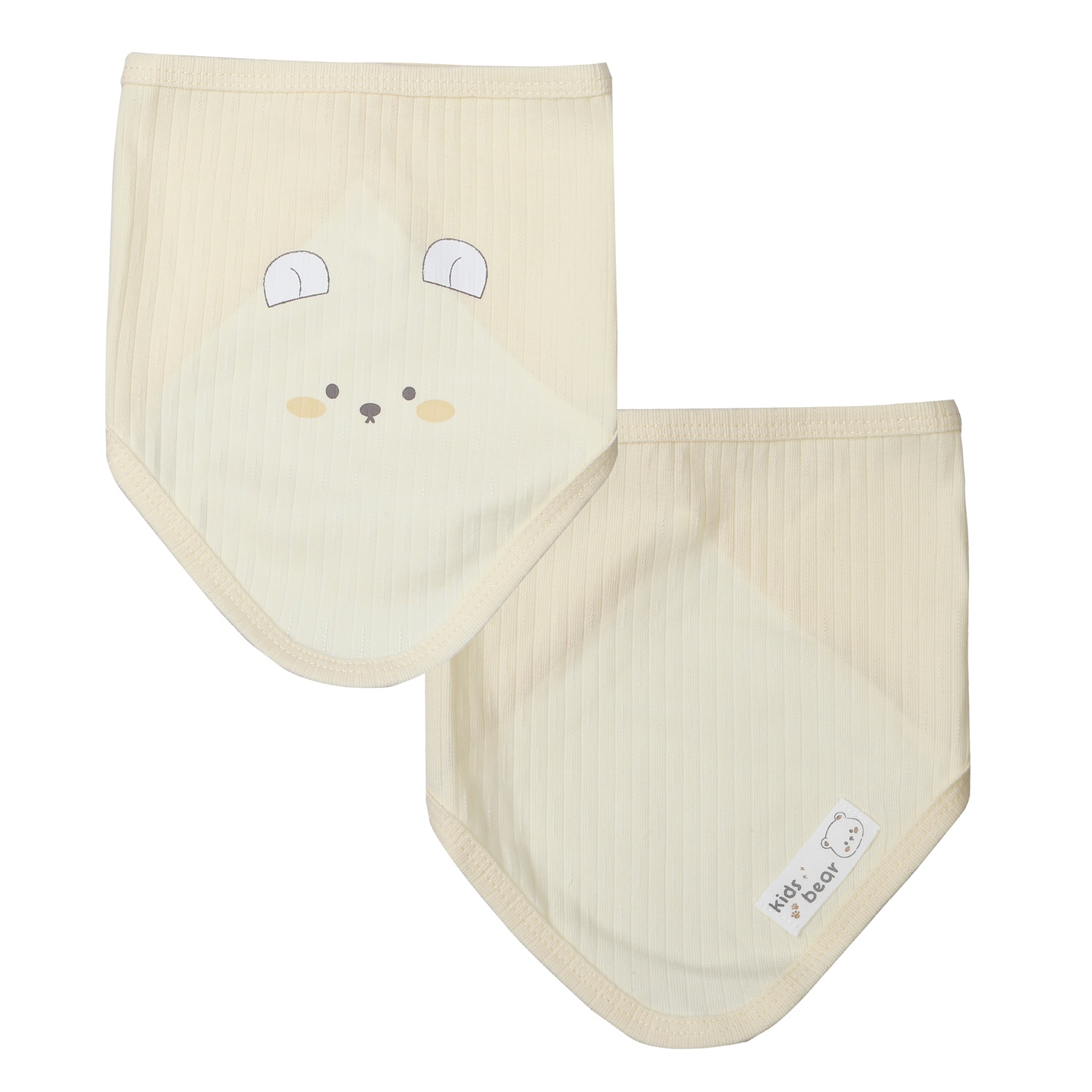 Set 2 yếm tam giác KidsPlaza kẻ tăm ND25T (Vàng)